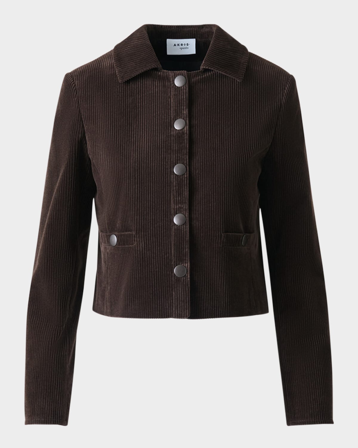 Akris Punto Brushed Corduroy Jacket In Burgundy