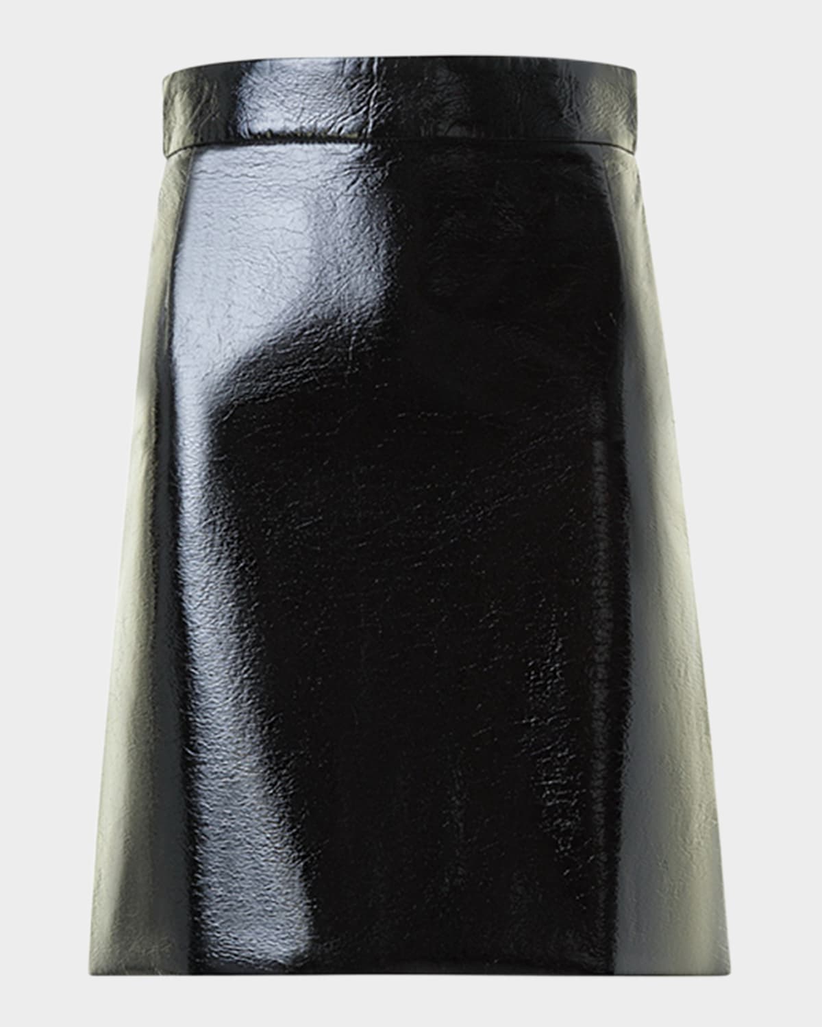 Akris punto Crinkled Lacquered Mini Skirt