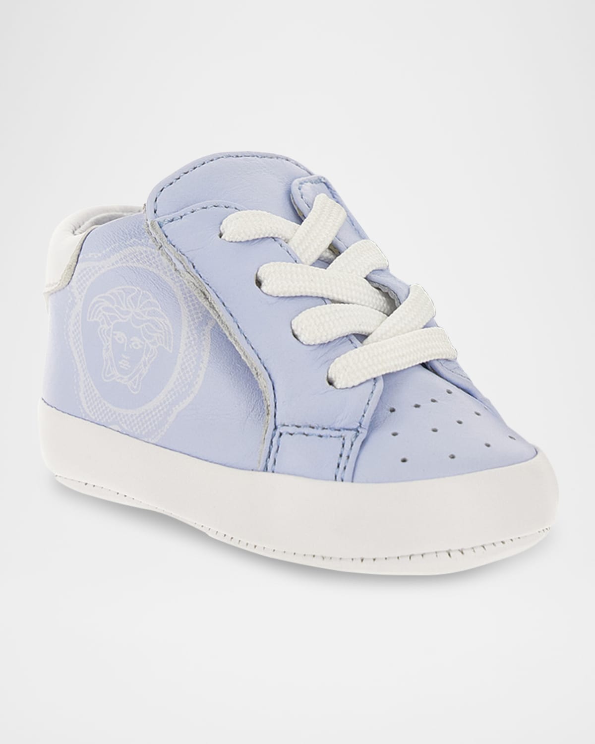 Versace Kid's Lambskin Leather Sneakers, Baby/toddler