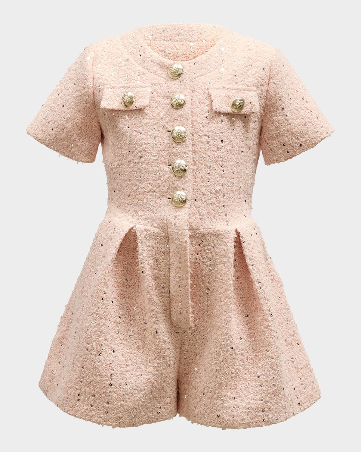 Bardot Junior Girls Estelle Boucle Playsuit In Neutral