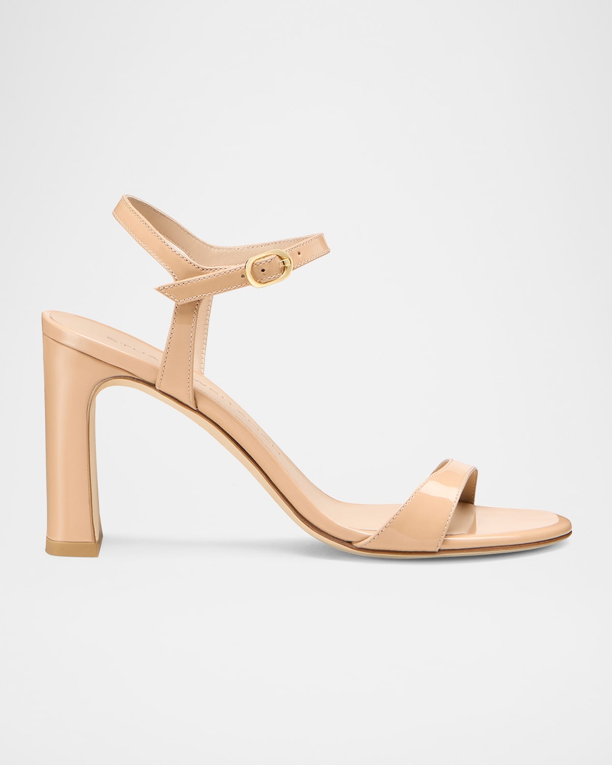 Stuart Weitzman Babette Patent Leather Ankle-strap Sandals