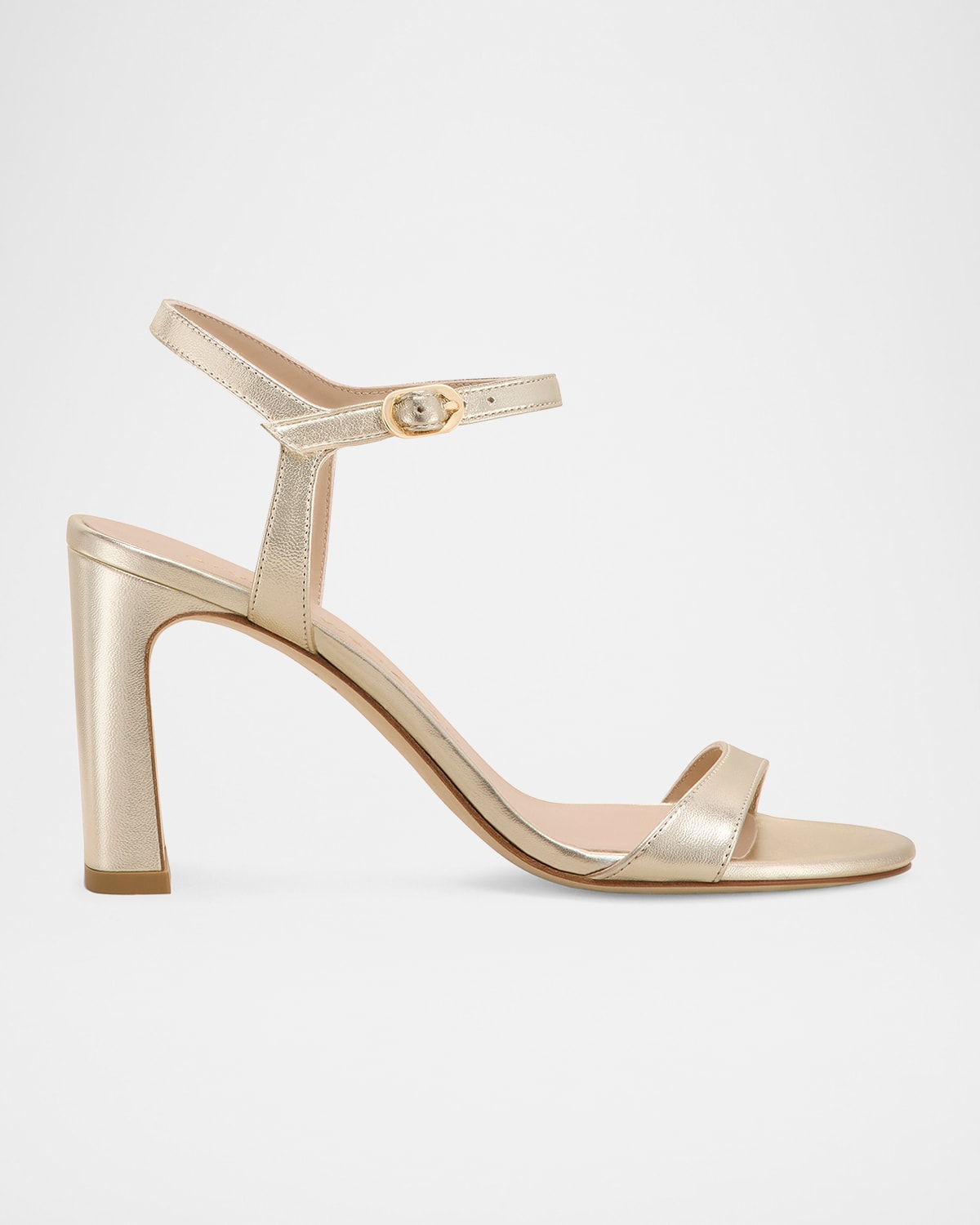 Stuart Weitzman Babette Metallic Ankle-strap Sandals