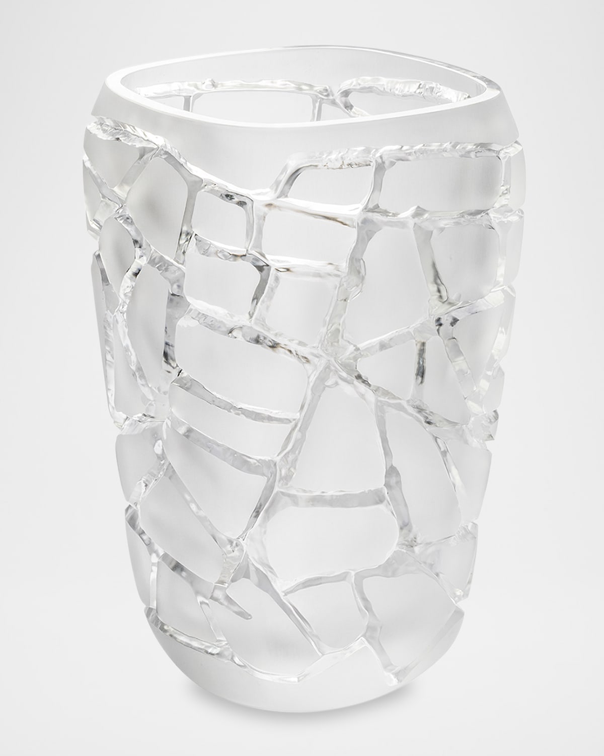 Lalique Crystal Magnitude Large Vase In Clear