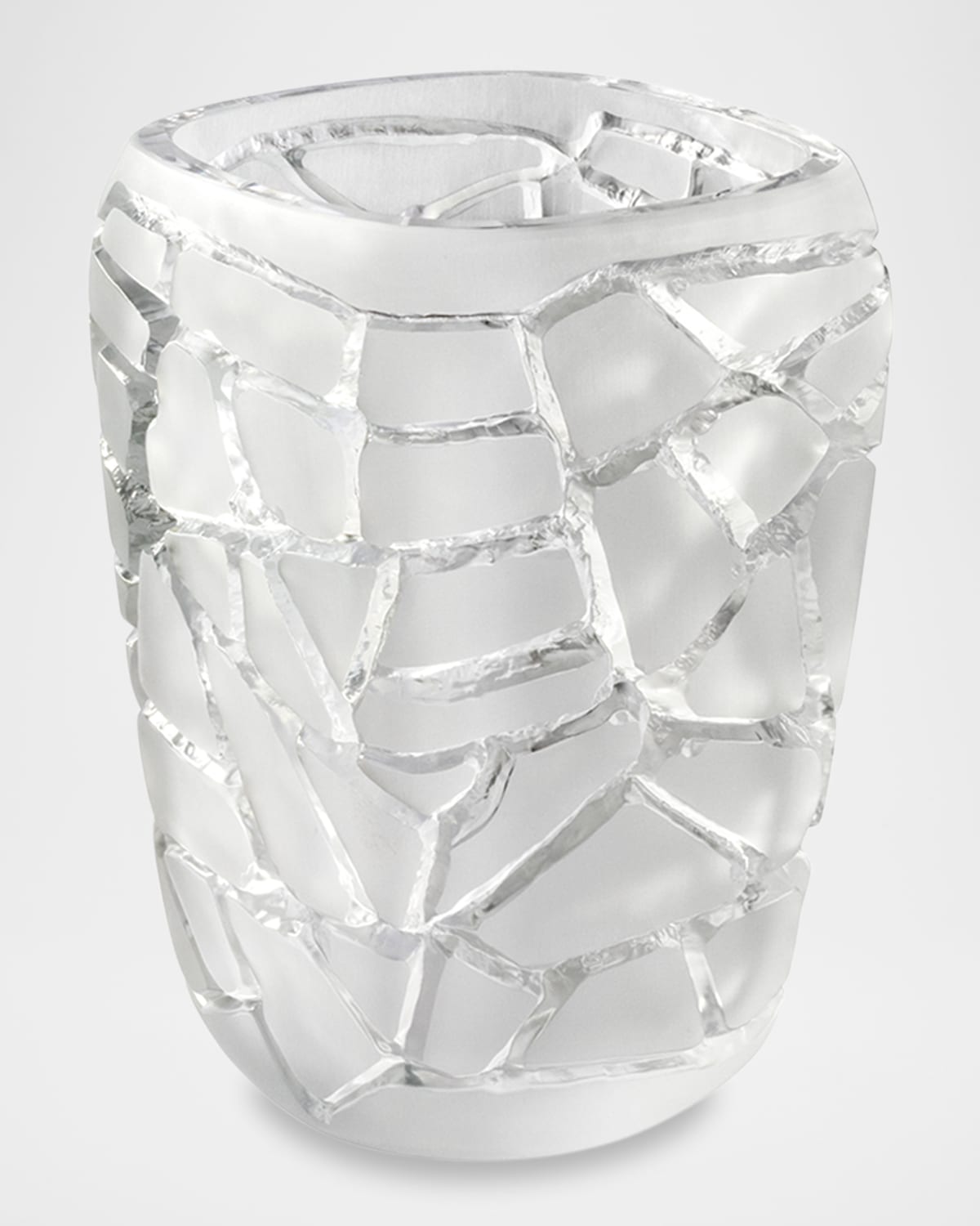 Lalique Crystal Magnitude Medium Vase In Clear