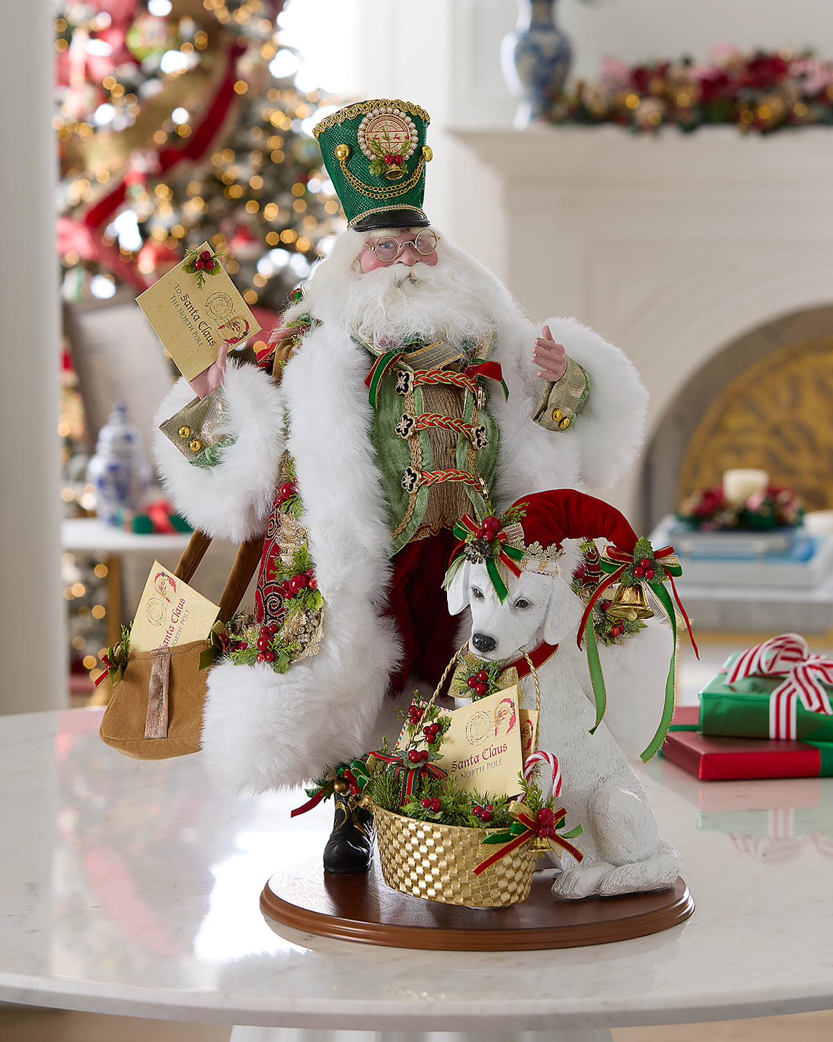 Mark Roberts Limited Edition Santa's Mail Call With Dog Christmas Decor In Multi