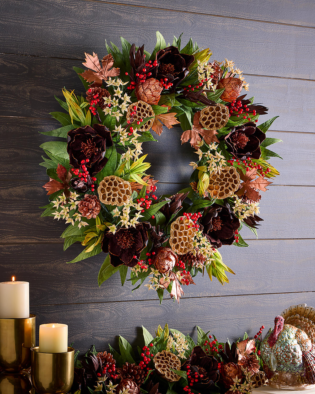 Neiman Marcus Autumn Harvest 28" Wreath