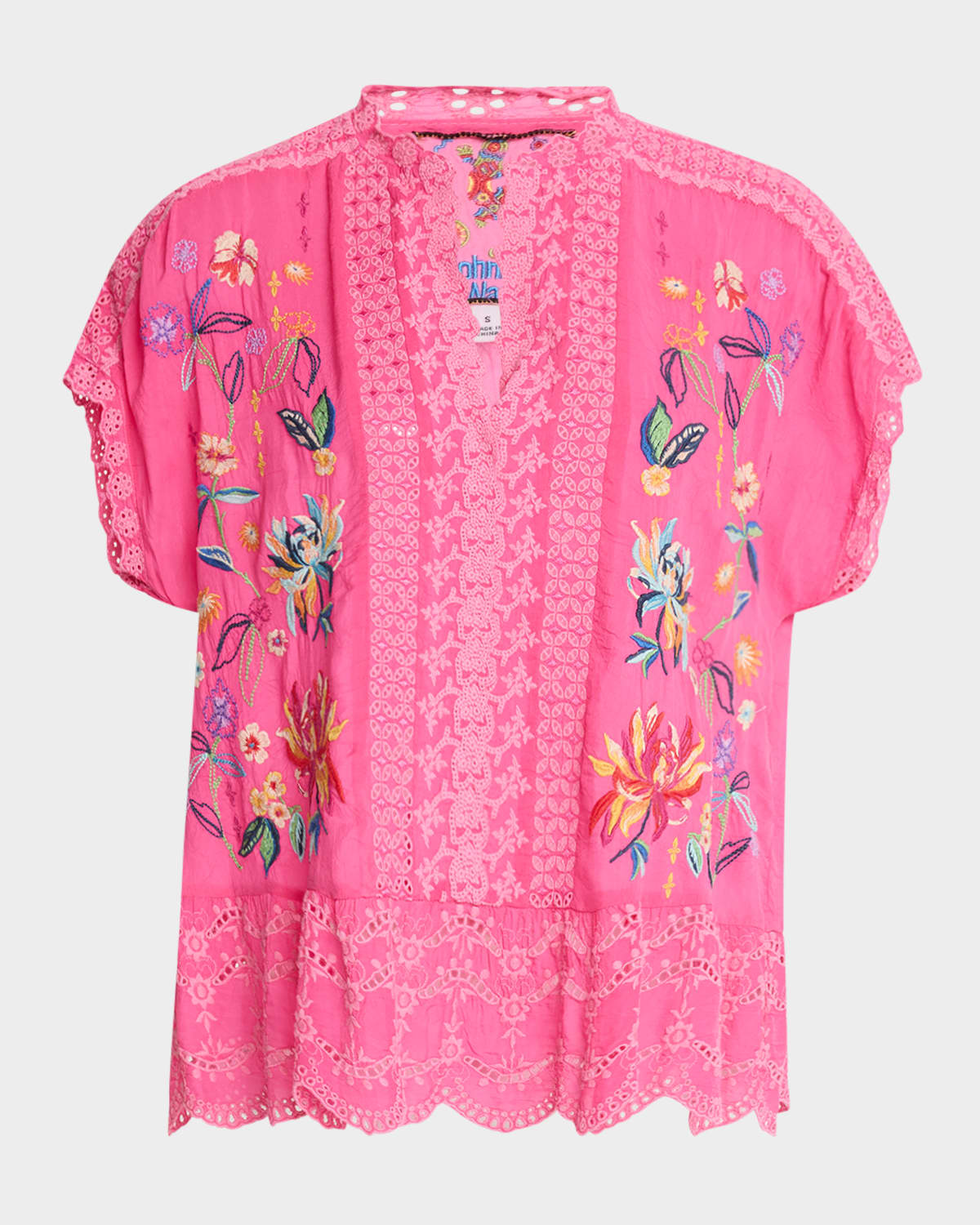 Astrud Embroidered Eyelet Blouse