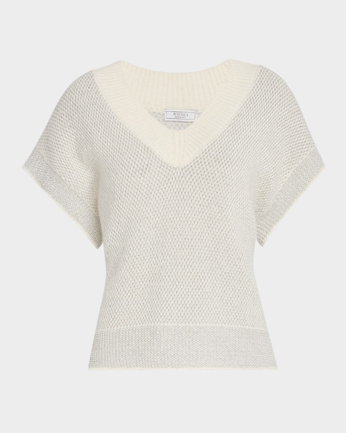Peserico Knit Short-sleeve V-neck Sweater