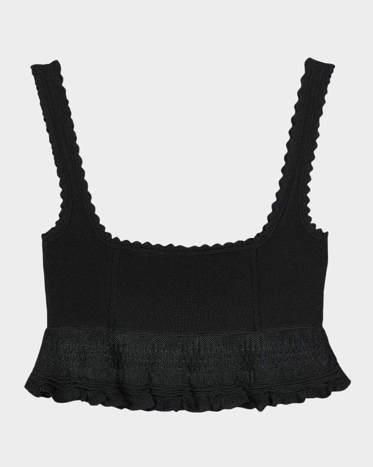 SANDRO TILLY SCALLOP-TRIM TANK TOP 