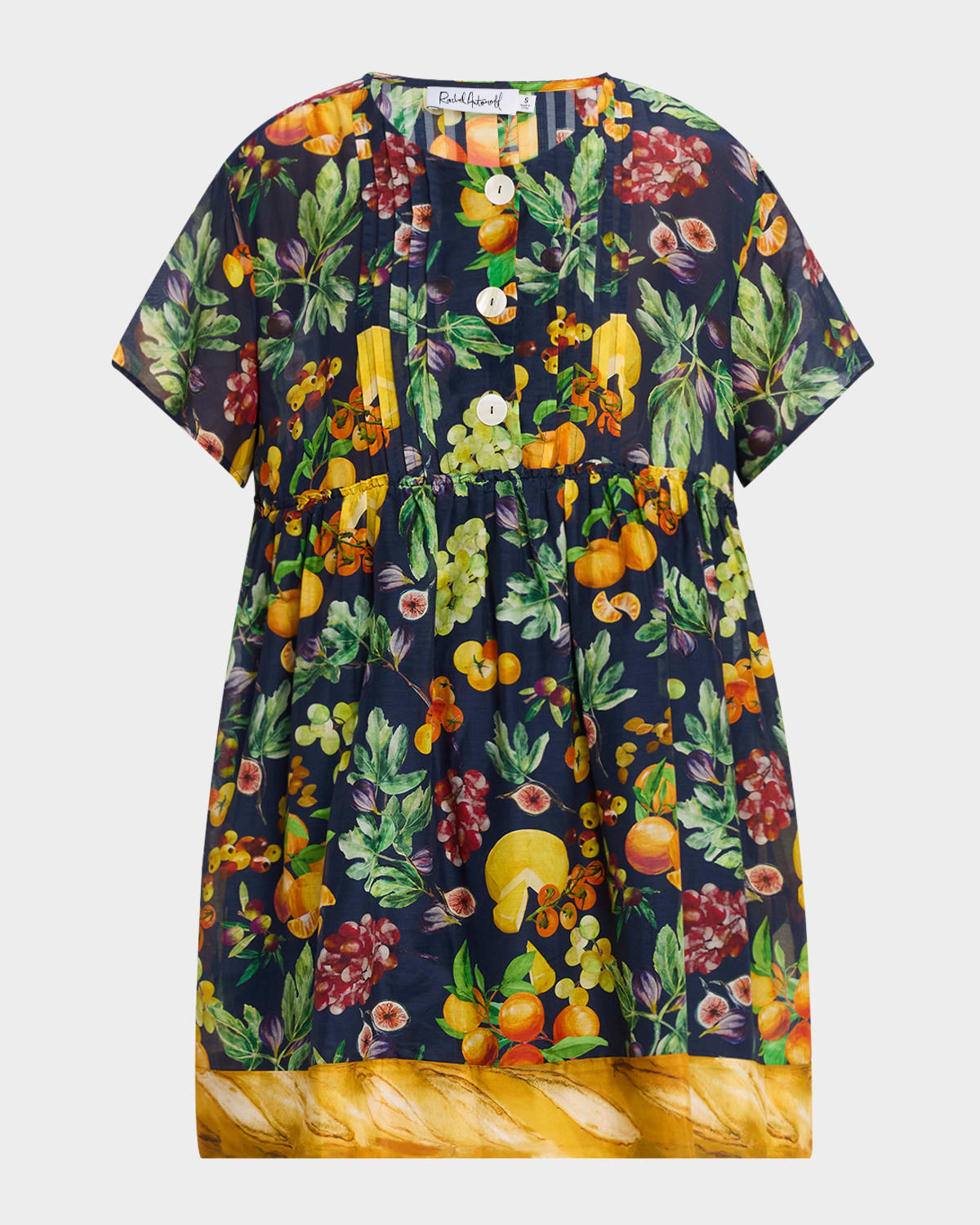 Rachel Antonoff Howard Short-sleeve Mini Dress In Marie The Baguettes