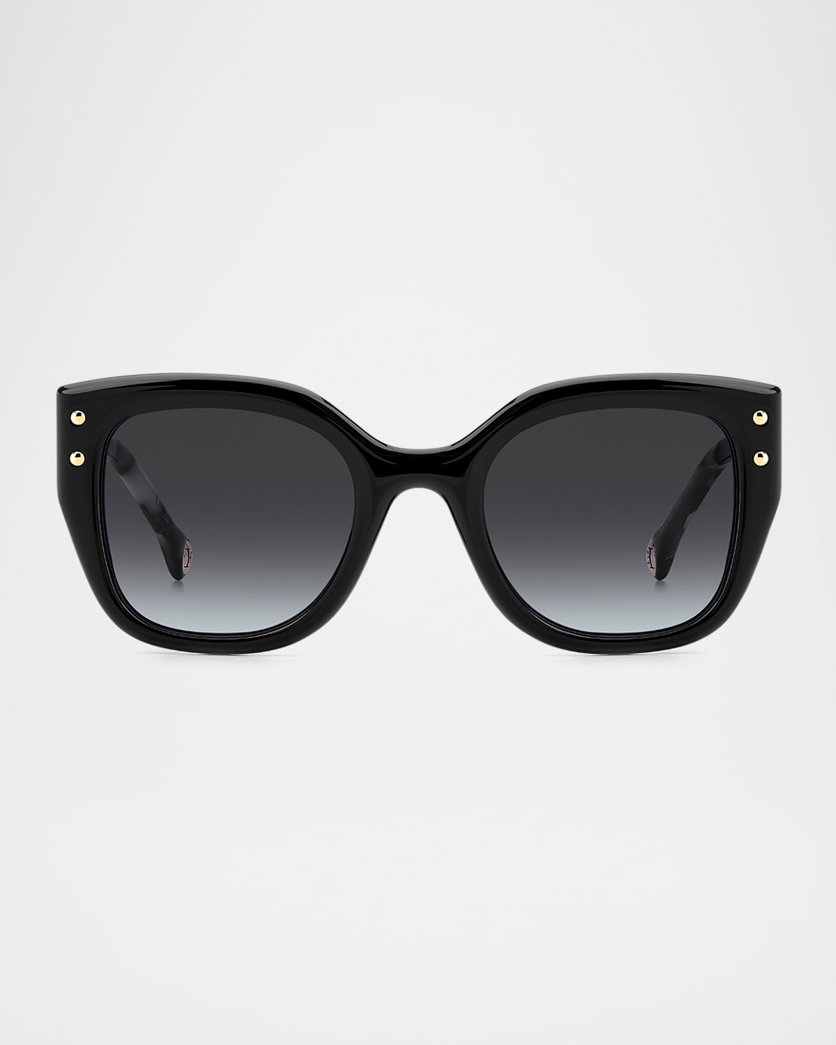 Carolina Herrera Her312 Logo-print Square Acetate Sunglasses In Black