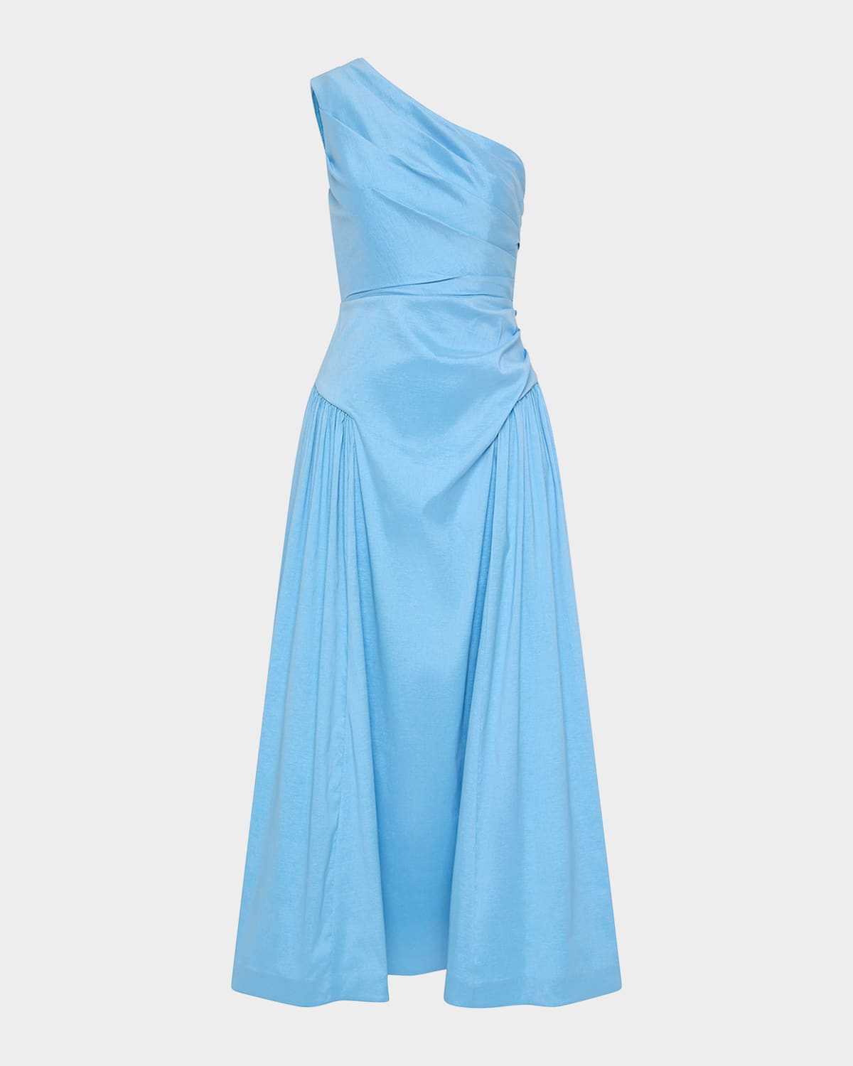 Banksia One-Shoulder Gathered-Hip Midi Dress