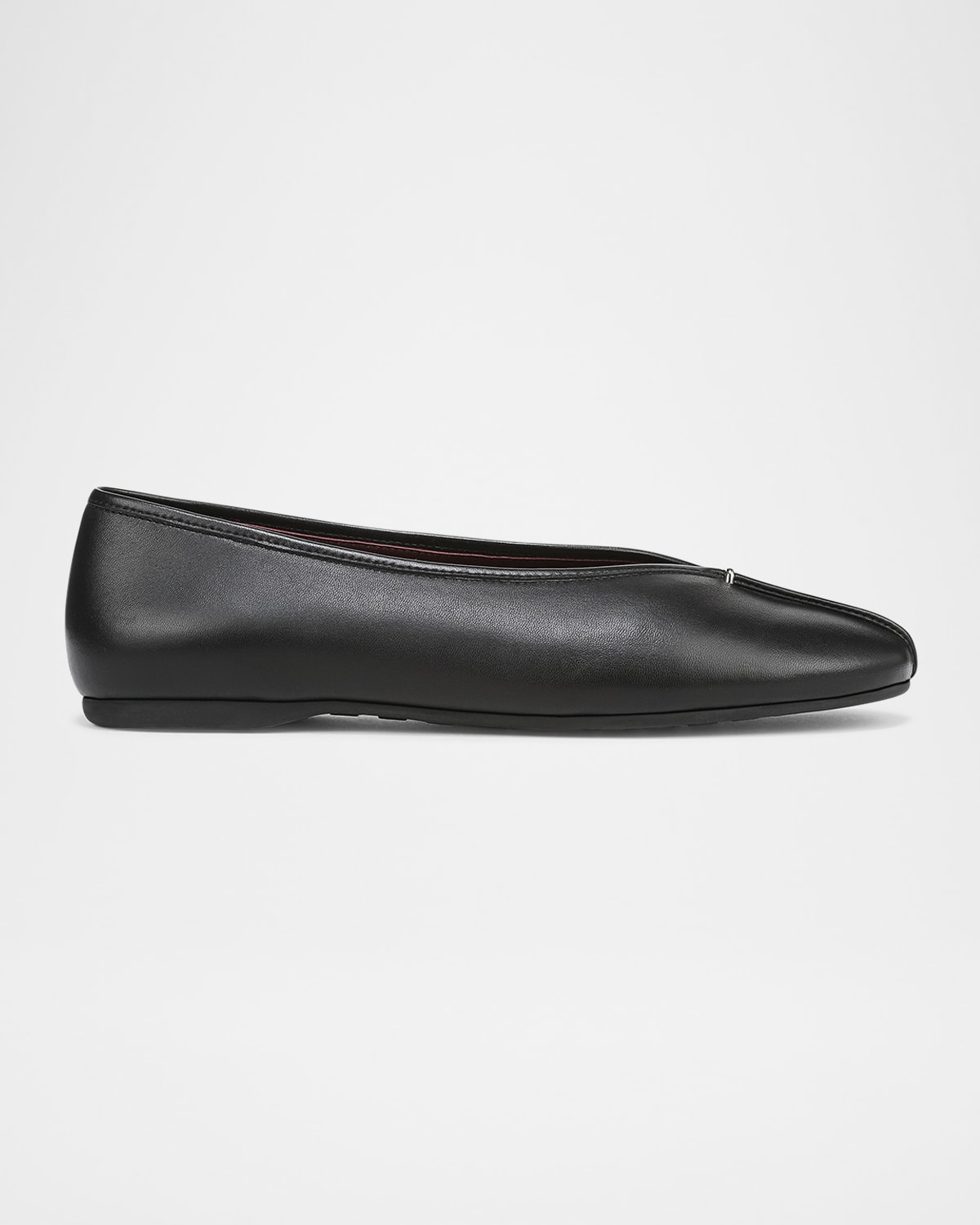 Vince Ori Leather Ballet Flats In Black