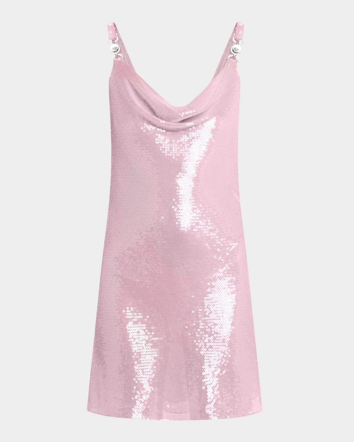 Sequined Silk Chiffon Mini Dress