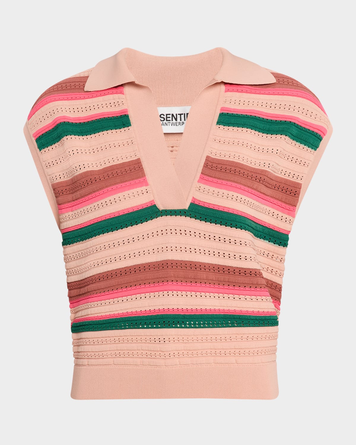 Hantwerp Striped Knit Polo