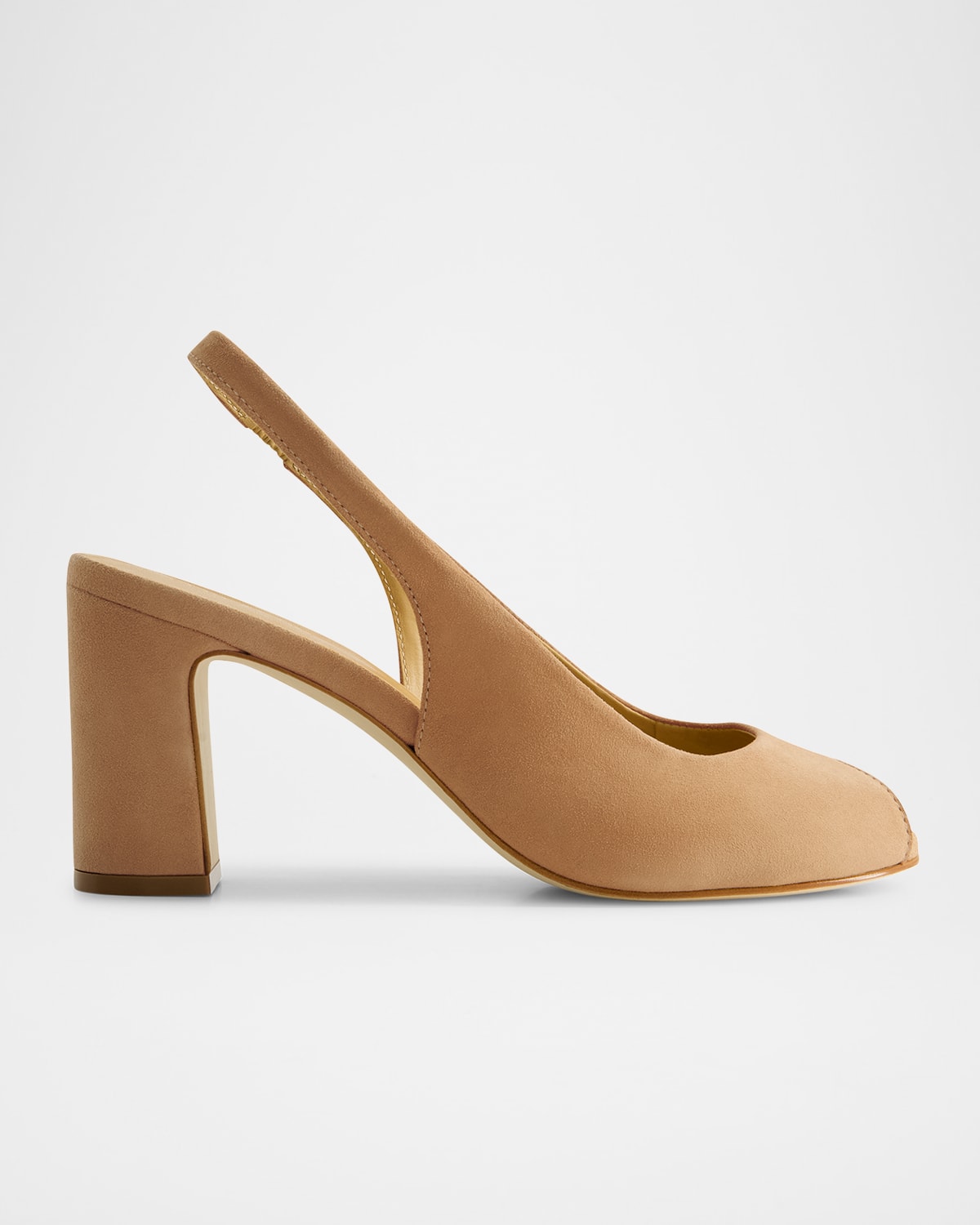 Bernardo Suede Peep-toe Slingback Pumps