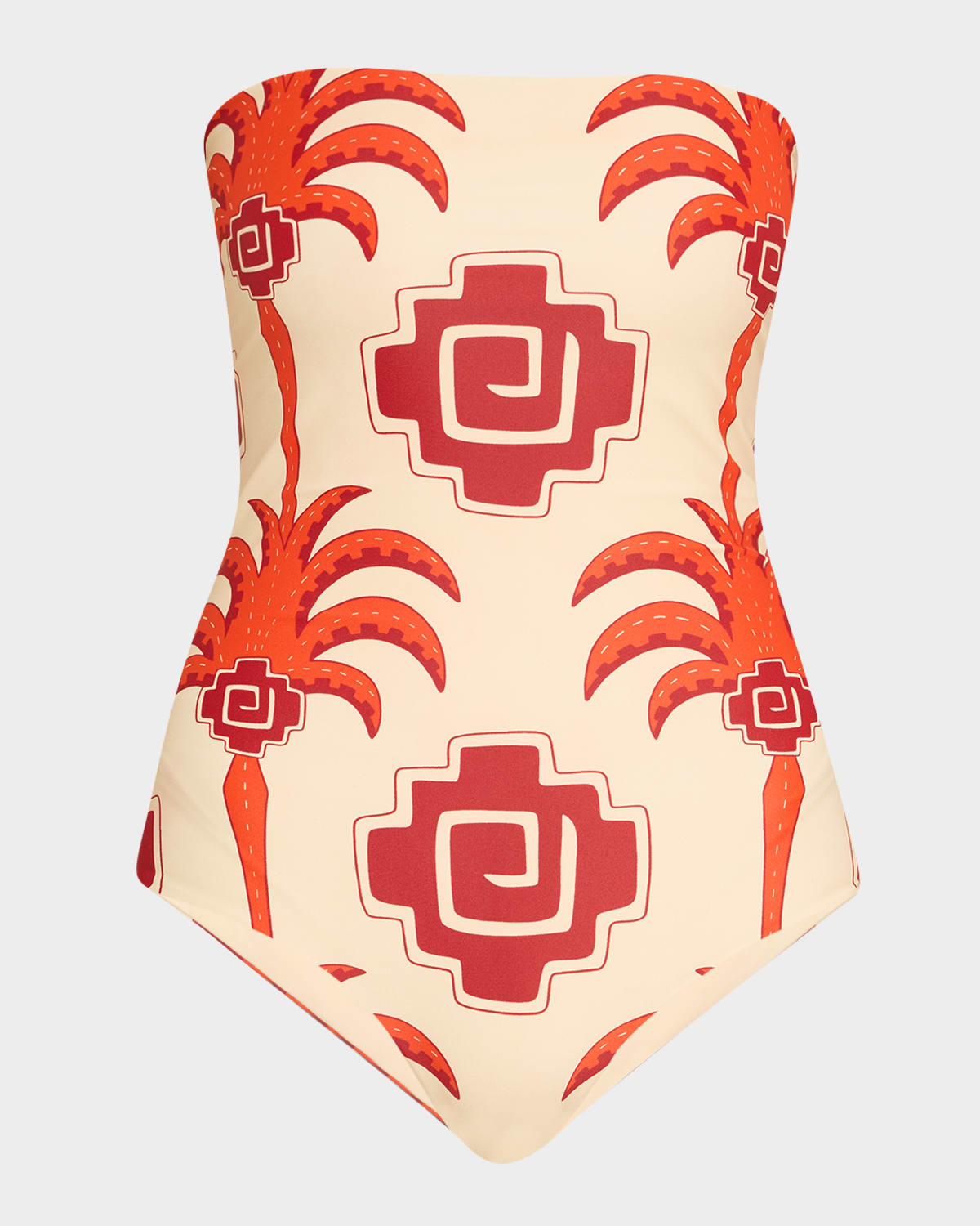 Johanna Ortiz Alta Mar Strapless One-piece Swimsuit
