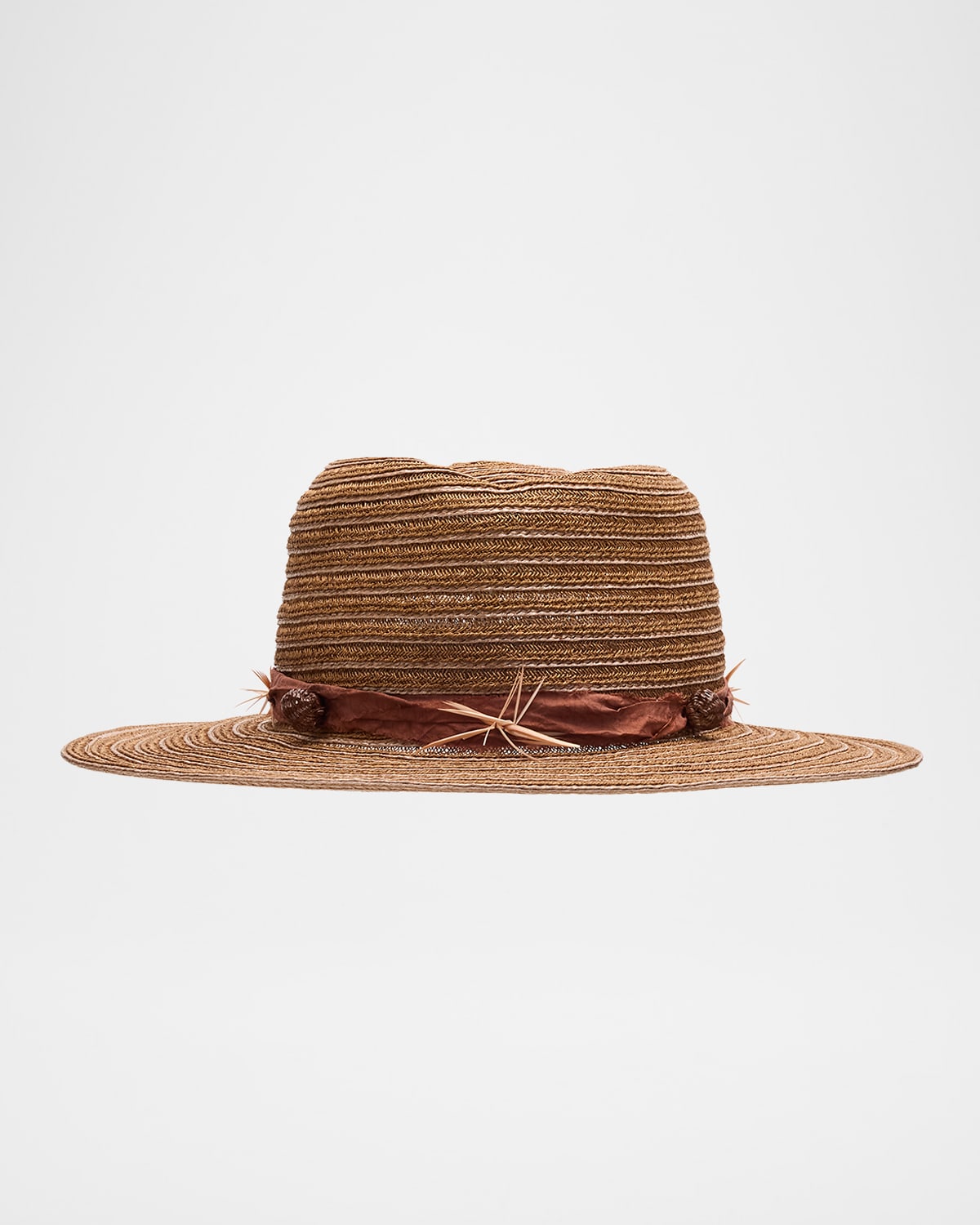 Gigi Burris Noelle Feather-embellished Straw Hat