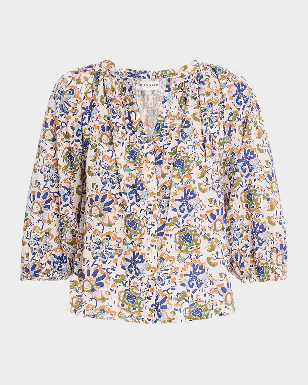 Mitte Floral-Print Organic Cotton Voile Top