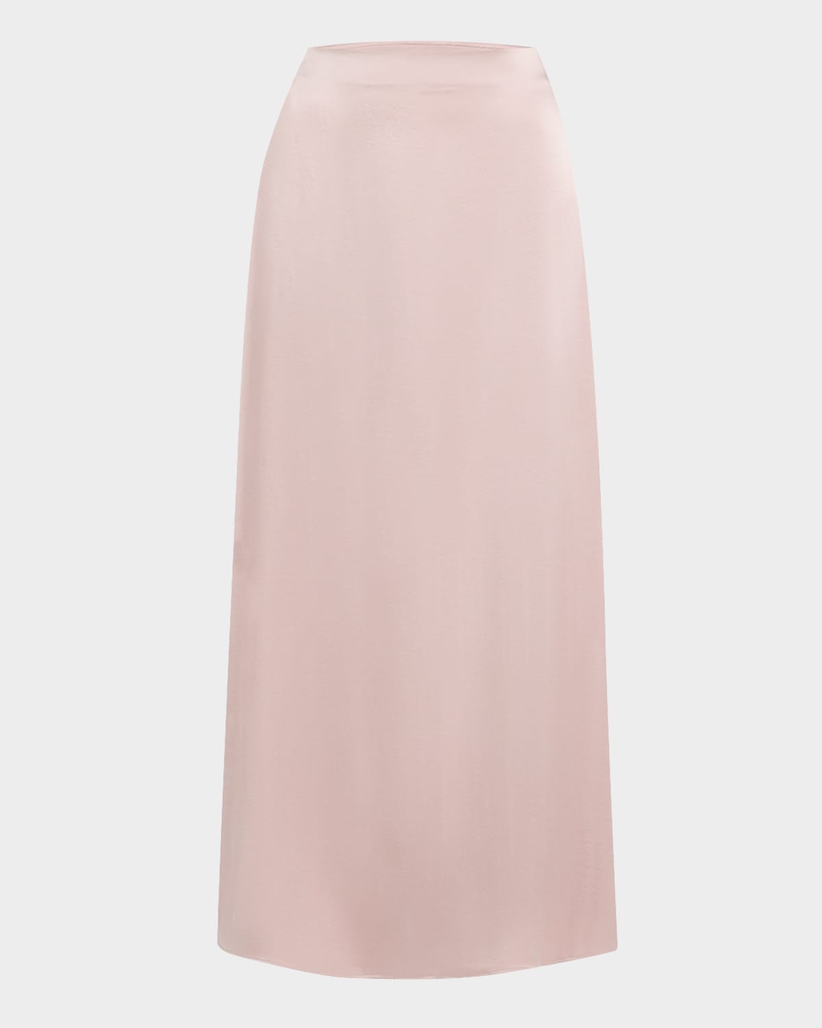 Weekend Max Mara Angelo Straight Satin Midi Skirt In Pink