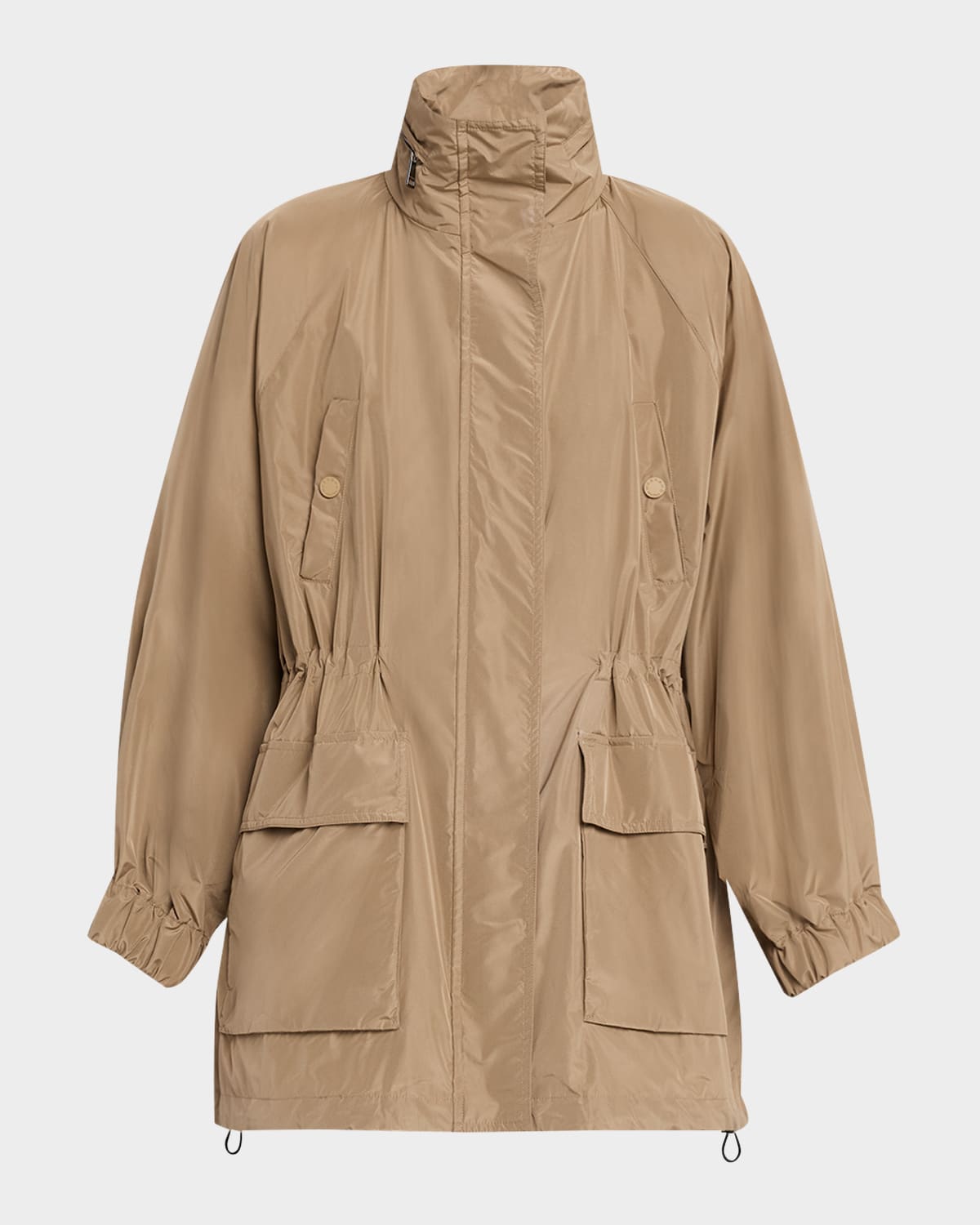 Weekend Max Mara Arley Oversized Hooded Drawcord Coat In Brown