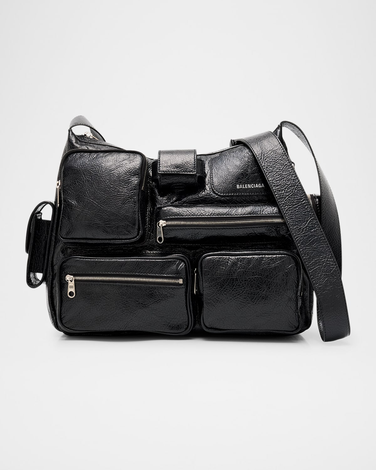 Balenciaga Men's Superbusy Arena Lambskin Messenger Bag