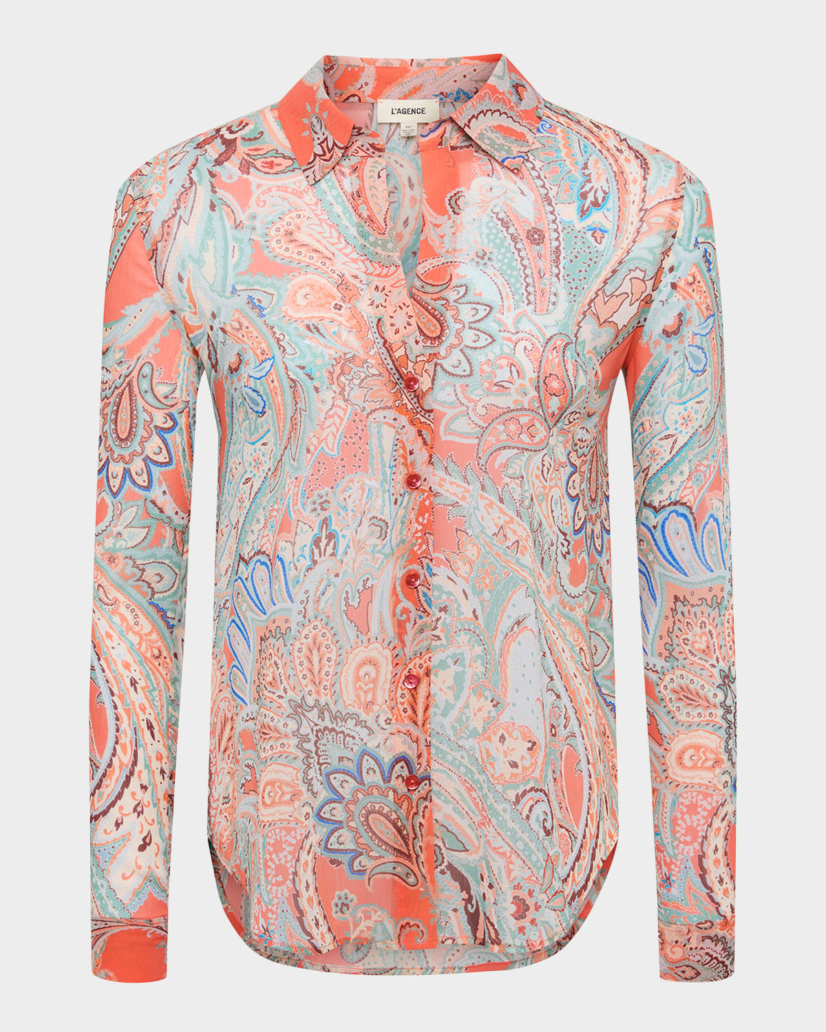 L Agence Laurent Button-front Blouse