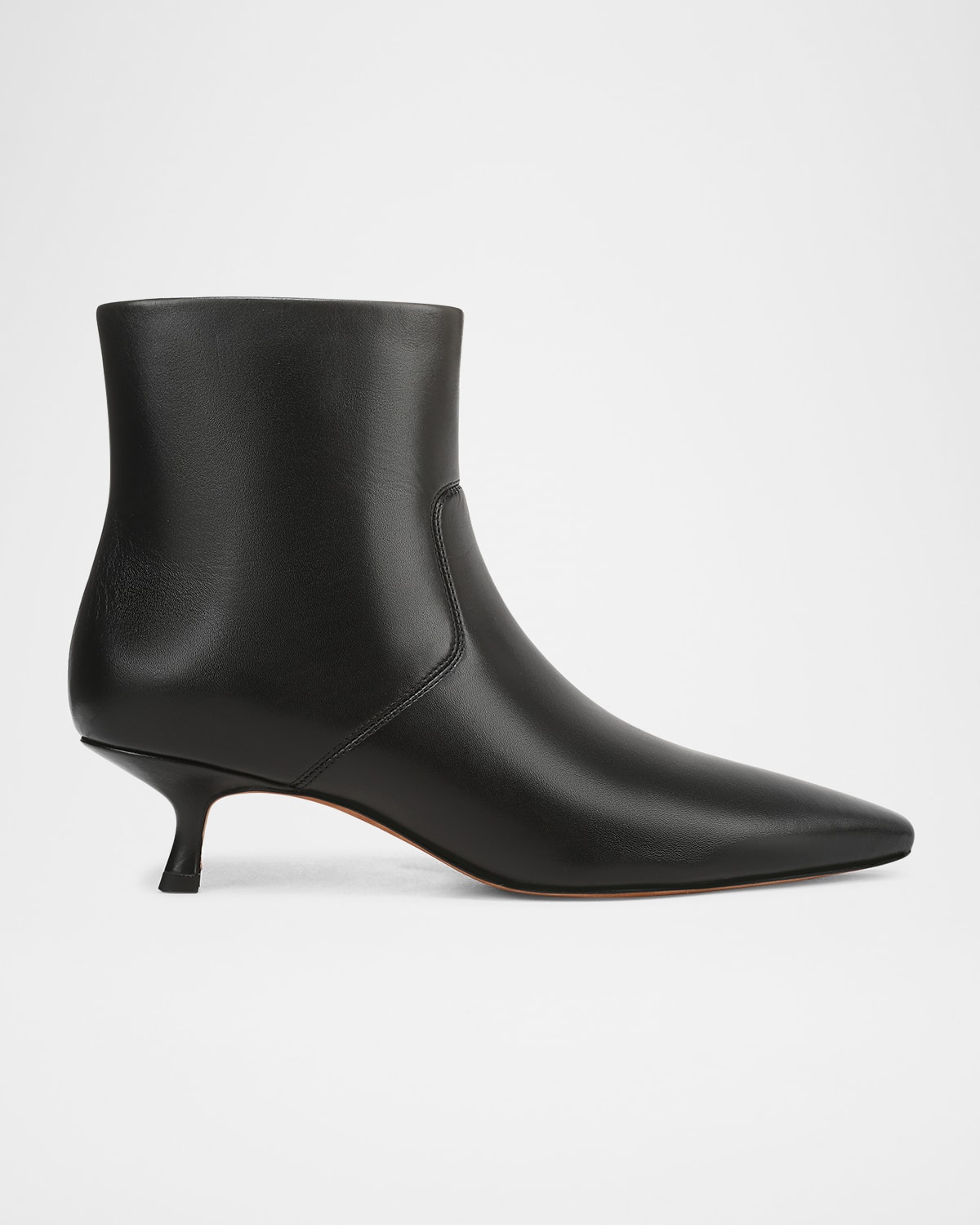 Vince Simone Leather Ankle Boots In Black
