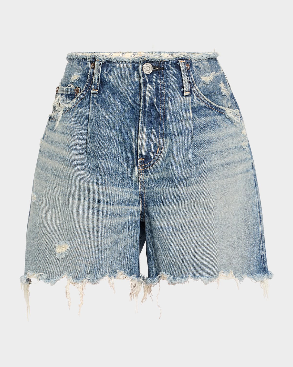 MOUSSY VINTAGE LUDLOW DISTRESSED DENIM SHORTS 