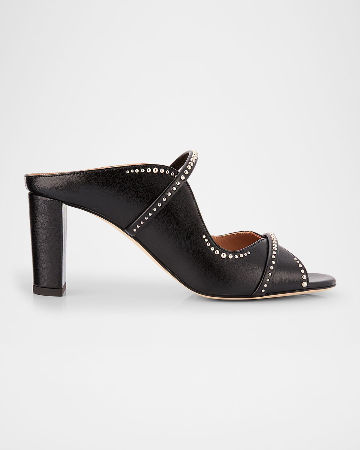Malone Souliers Norah Nappa Leather Dual-strap Mule Sandals In Black