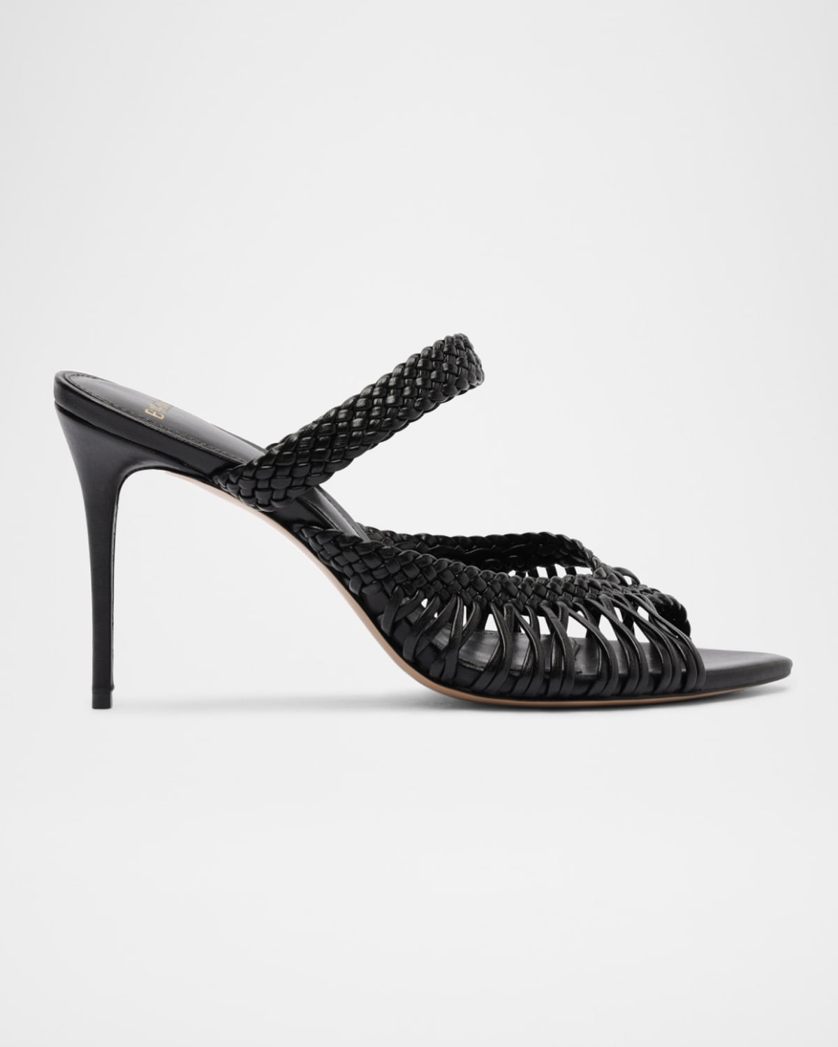 Alexandre Birman Agatha Peep Toe Slide Sandal In Black