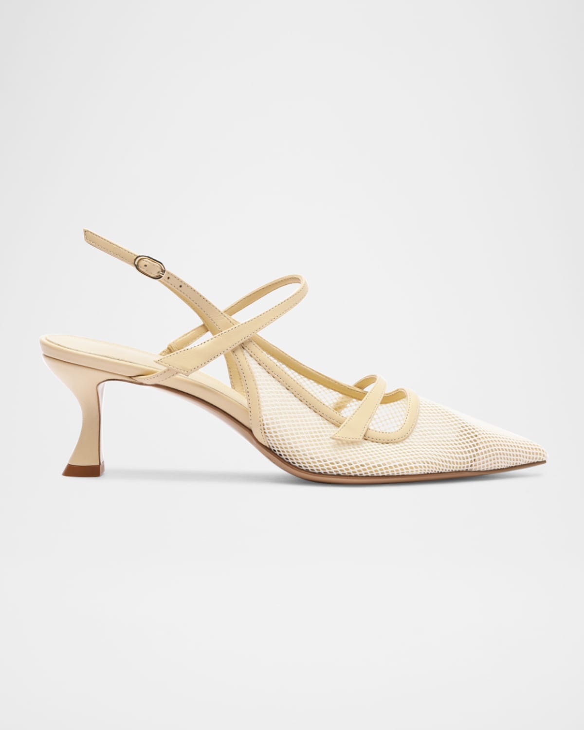 Alexandre Birman Tita Pointed Toe Slingback Pump In Creamy