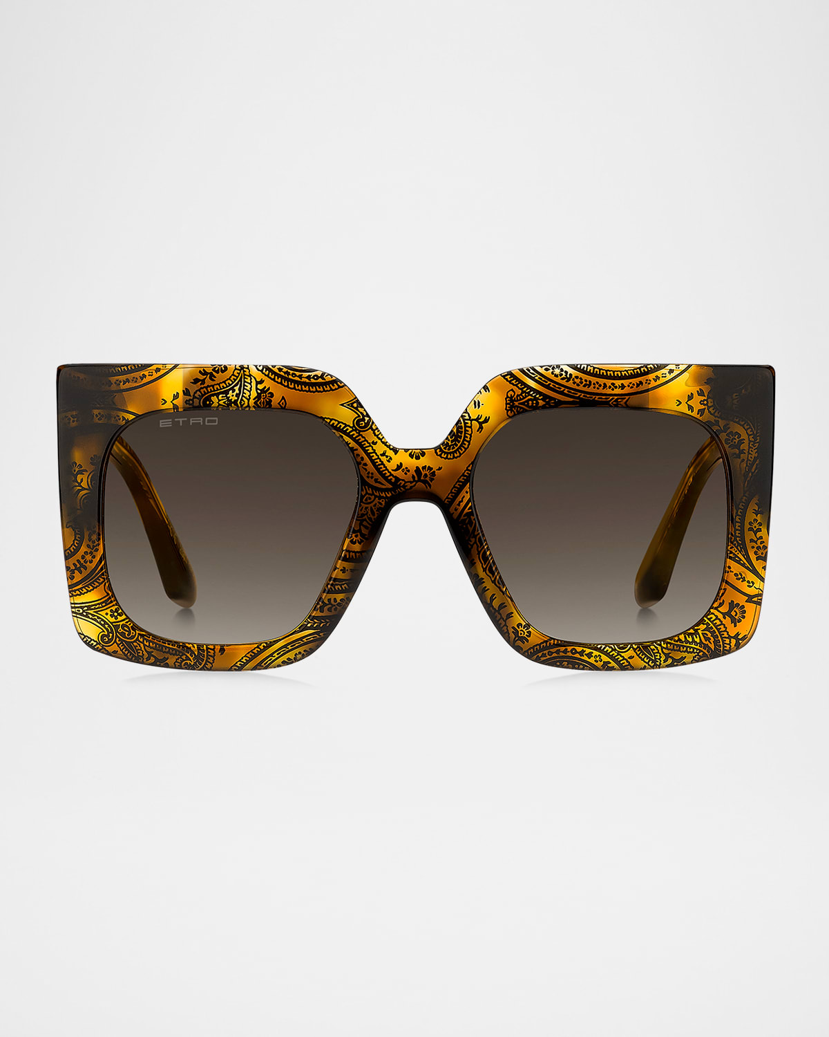 Etro 0075s Square Acetate Sunglasses In Havana Pattern