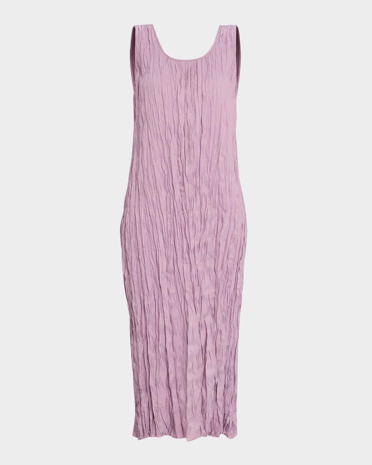 Lafayette 148 Sleeveless Crinkled Scoop-neck Midi Dress