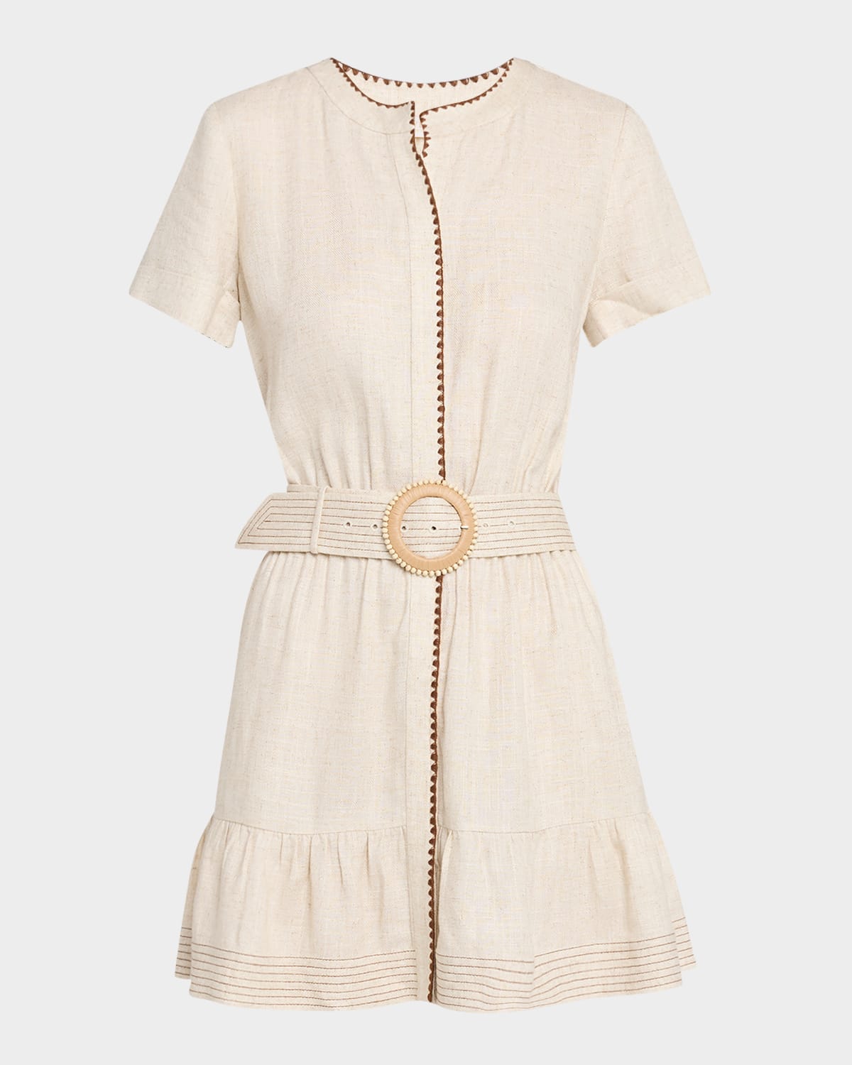 Beatriz Belted Mini Shirtdress