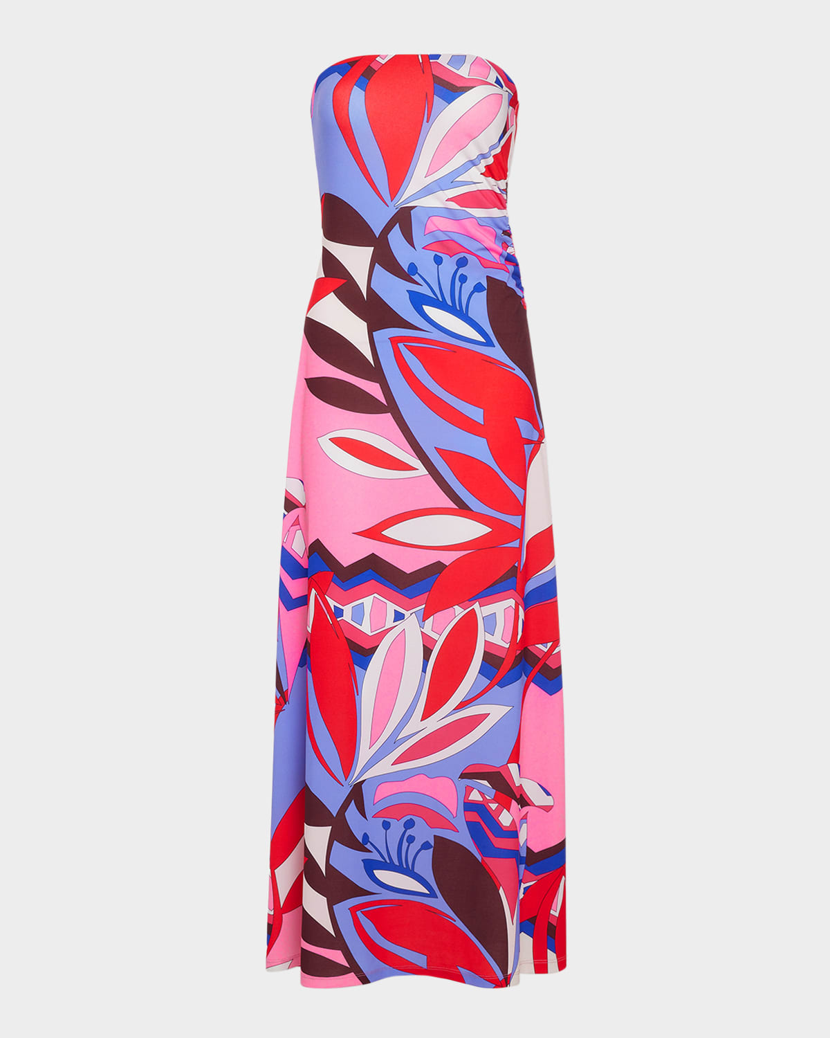 Ramy Brook Bernada Abstract Print Strapless Dress In Multi