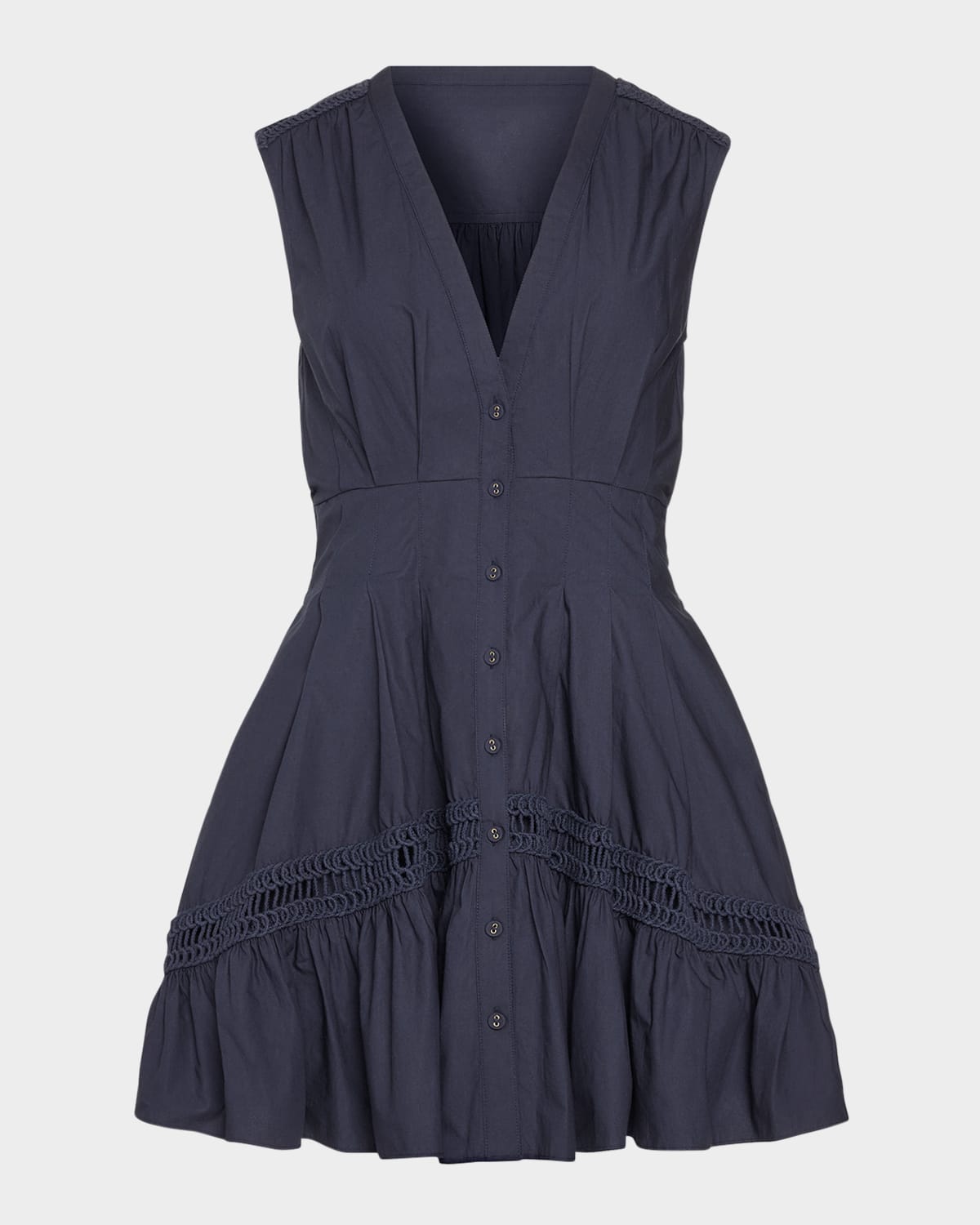 Eloisa Button-Front Mini Dress