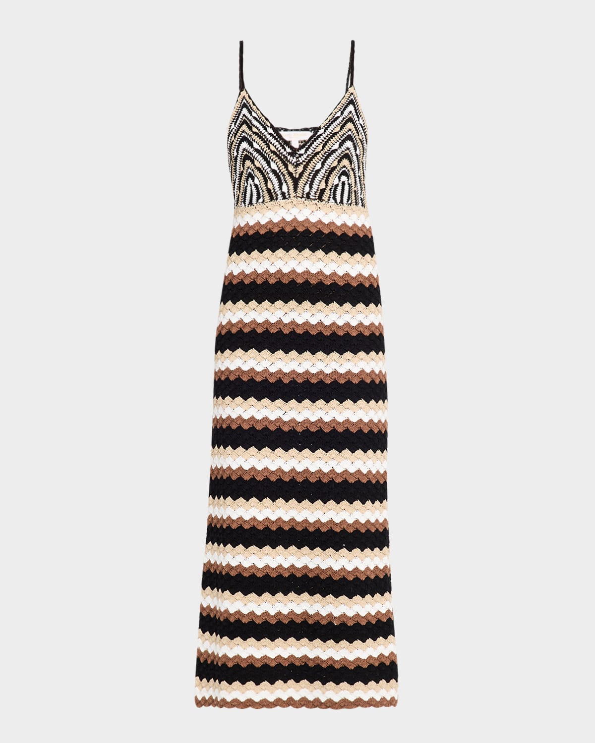 Ramy Brook Harlow Cotton Crochet V-neck Midi Dress