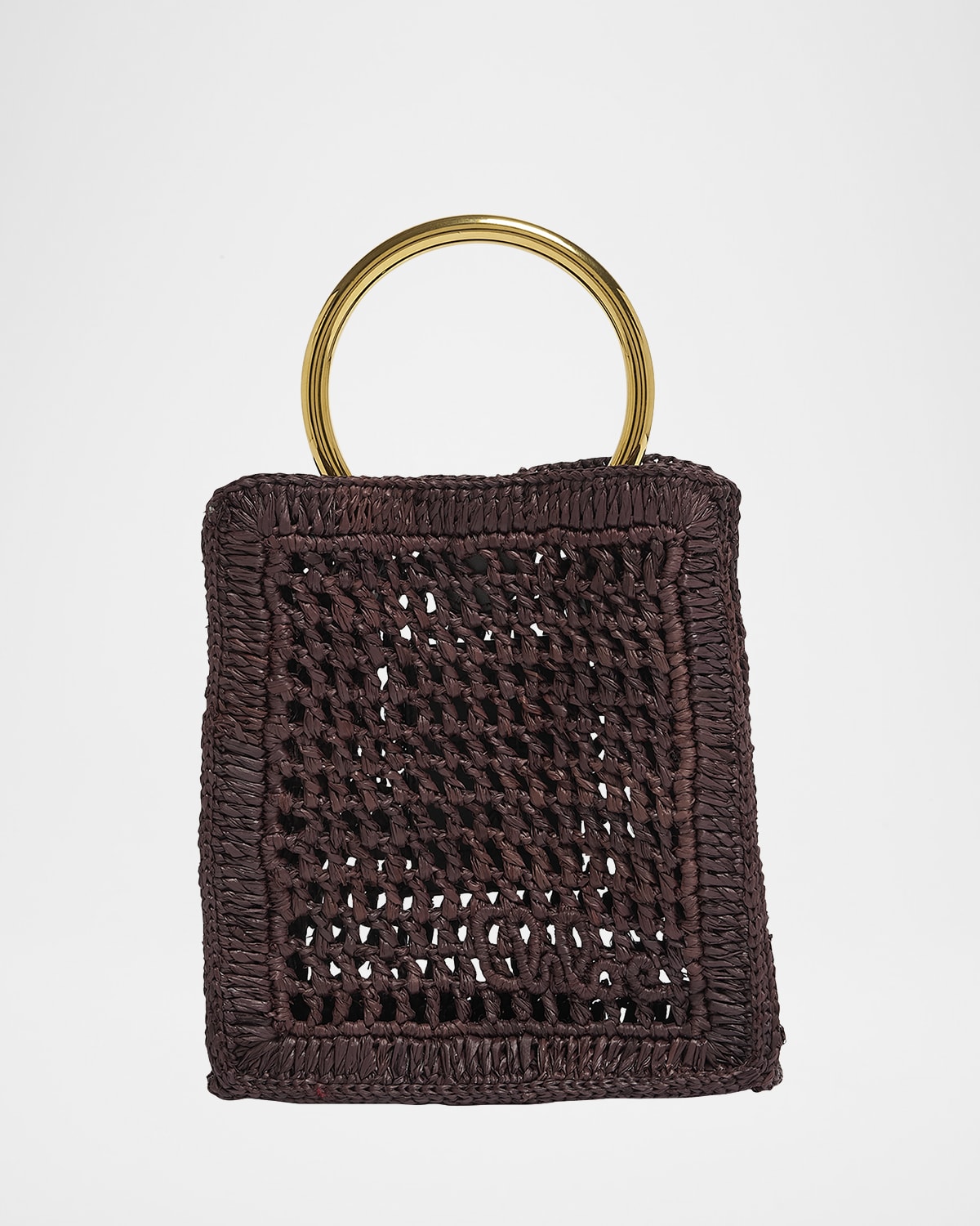 Chloé Summer Banana Tote Bag In Crochet Paper And Leather