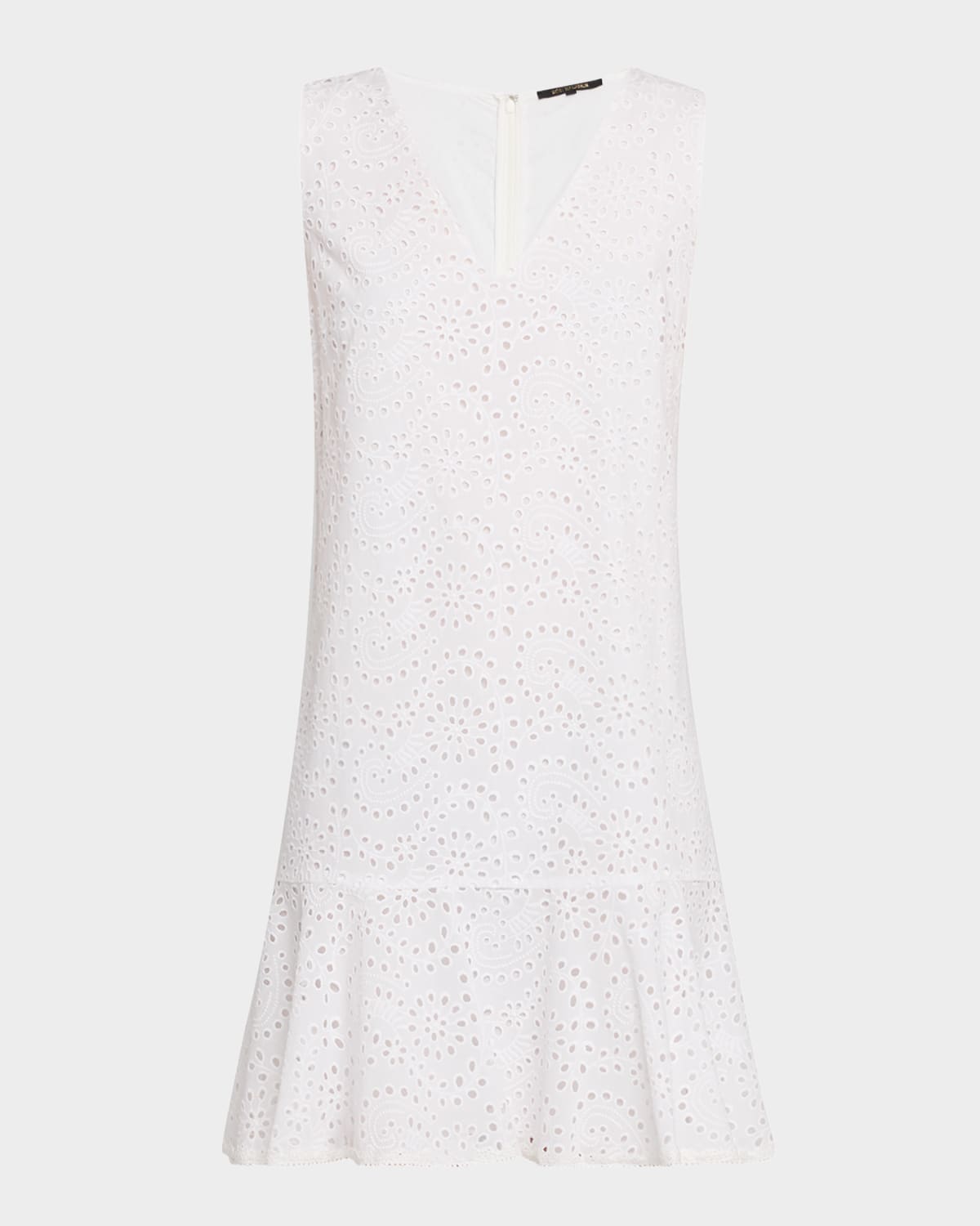 Kobi Halperin Eyelet Ruffle Hem Sleeveless Dress