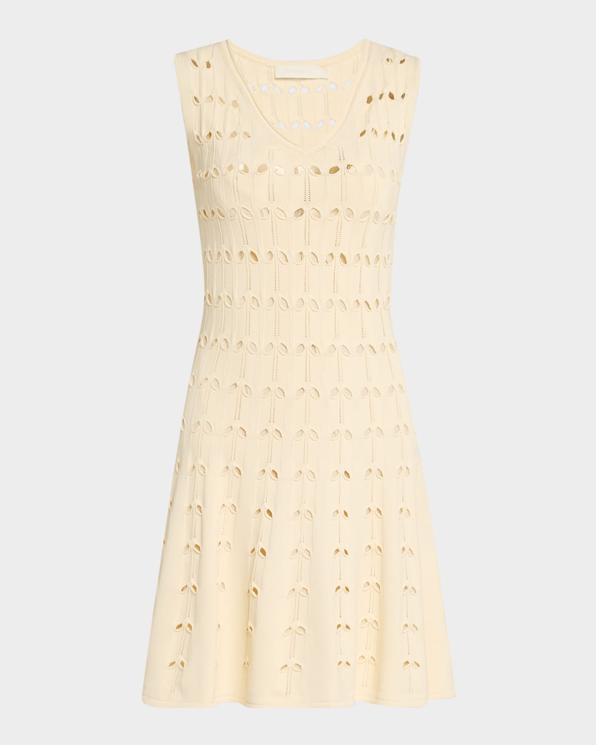 Zimmermann Rhiannon Sleeveless Pointelle Mini Dress