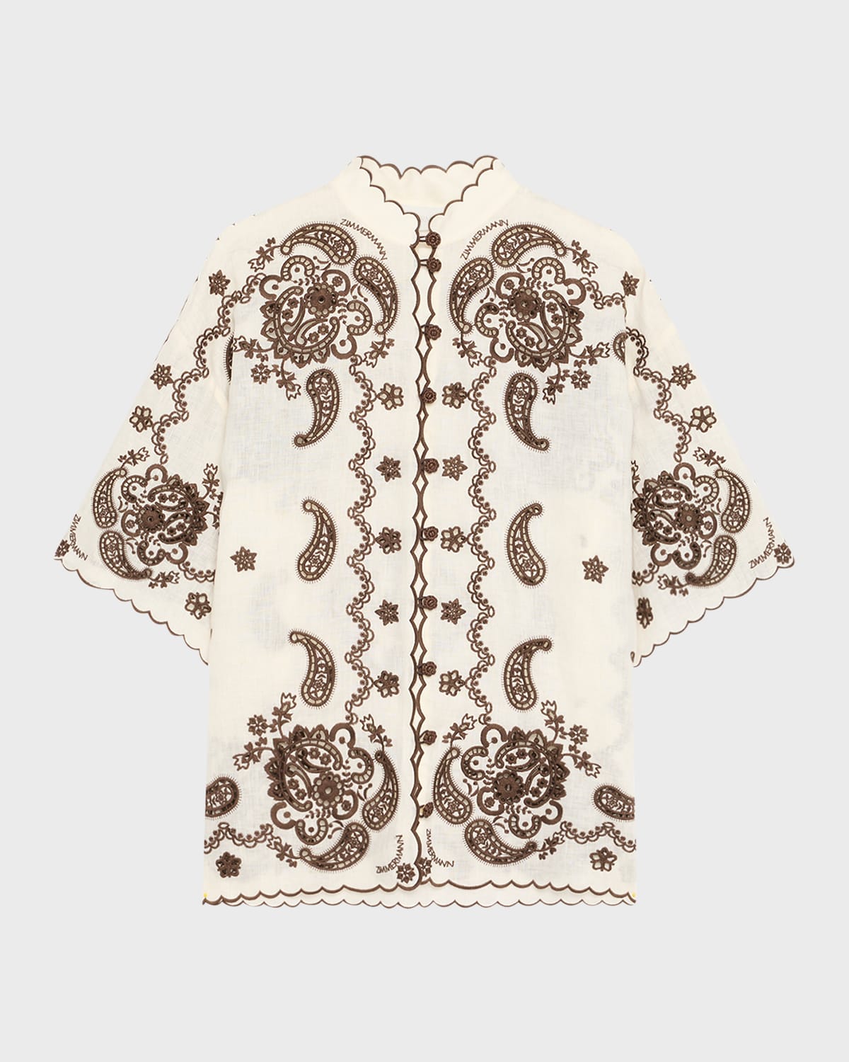 Shop Zimmermann Ascension Embroidered Shirt