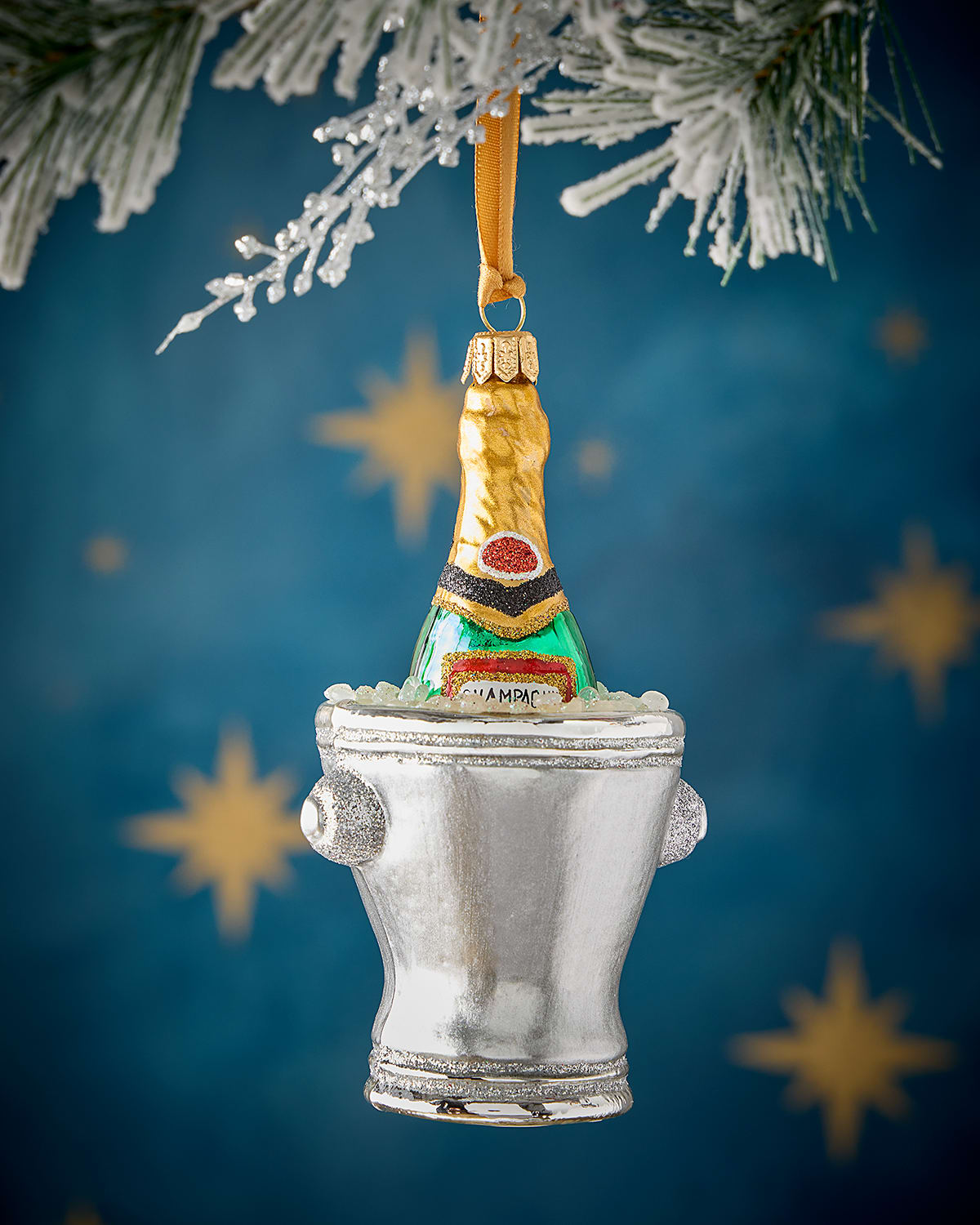 Neiman Marcus Champagne Bucket 2025 Christmas Ornament