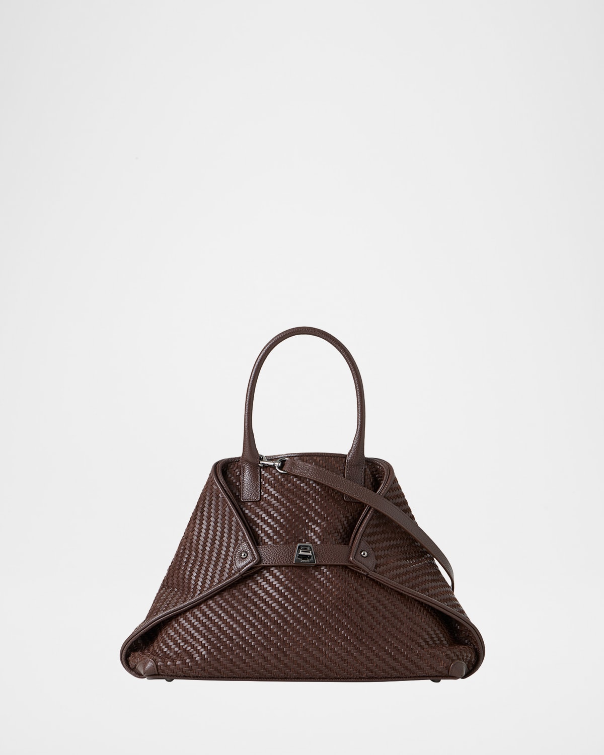 Small Woven Leather Tote Bag