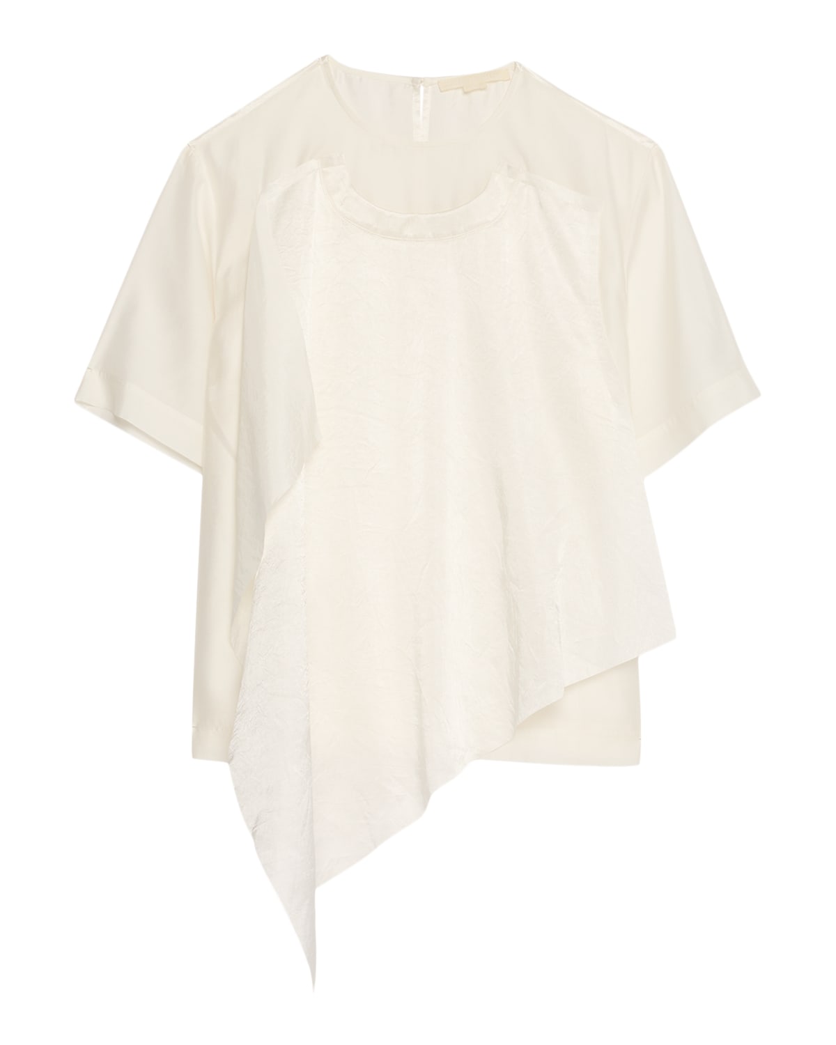Shantung And Crinkled Satin T-Shirt