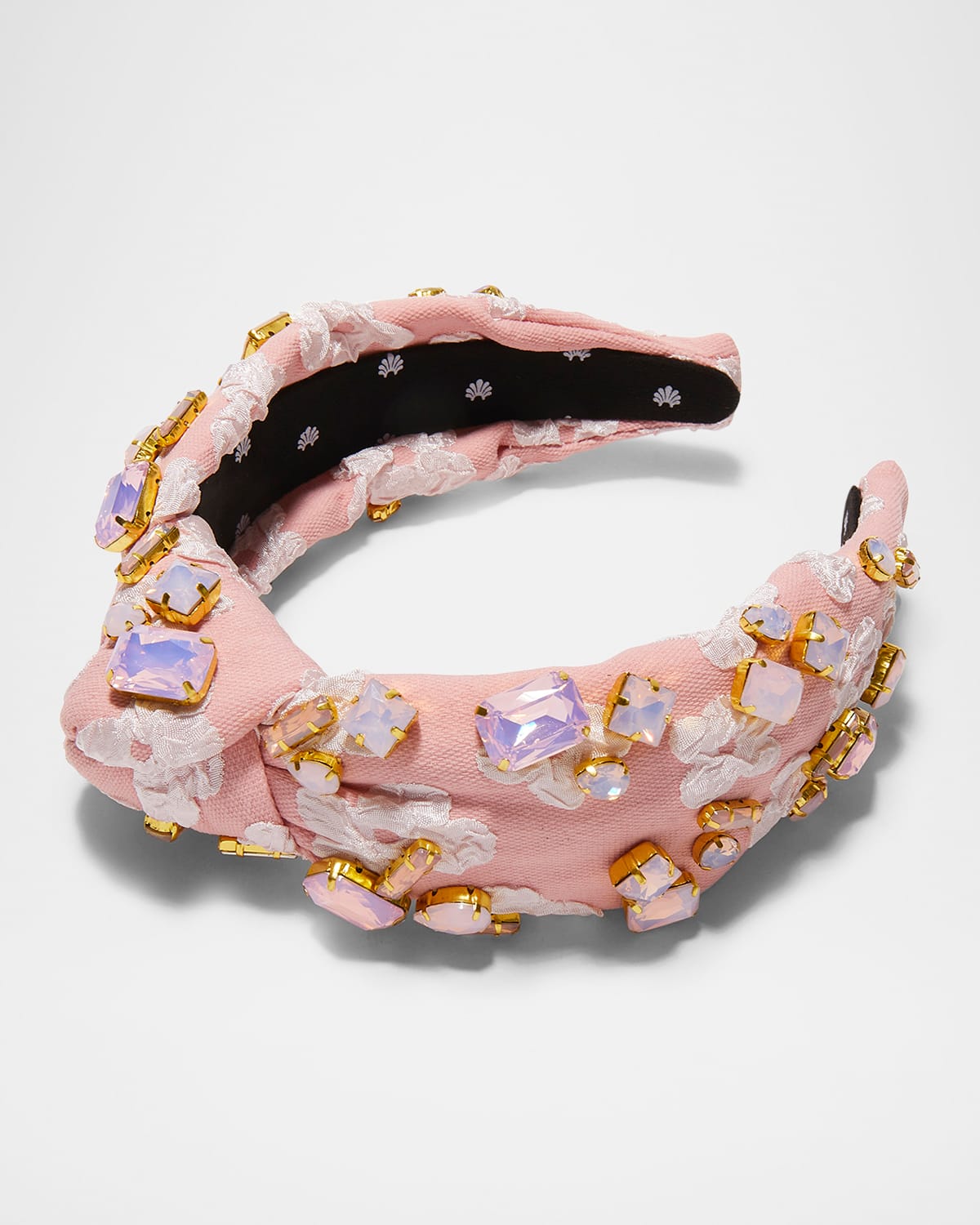 Lele Sadoughi Knotted Candy Crystal Headband In Blush Melon 650