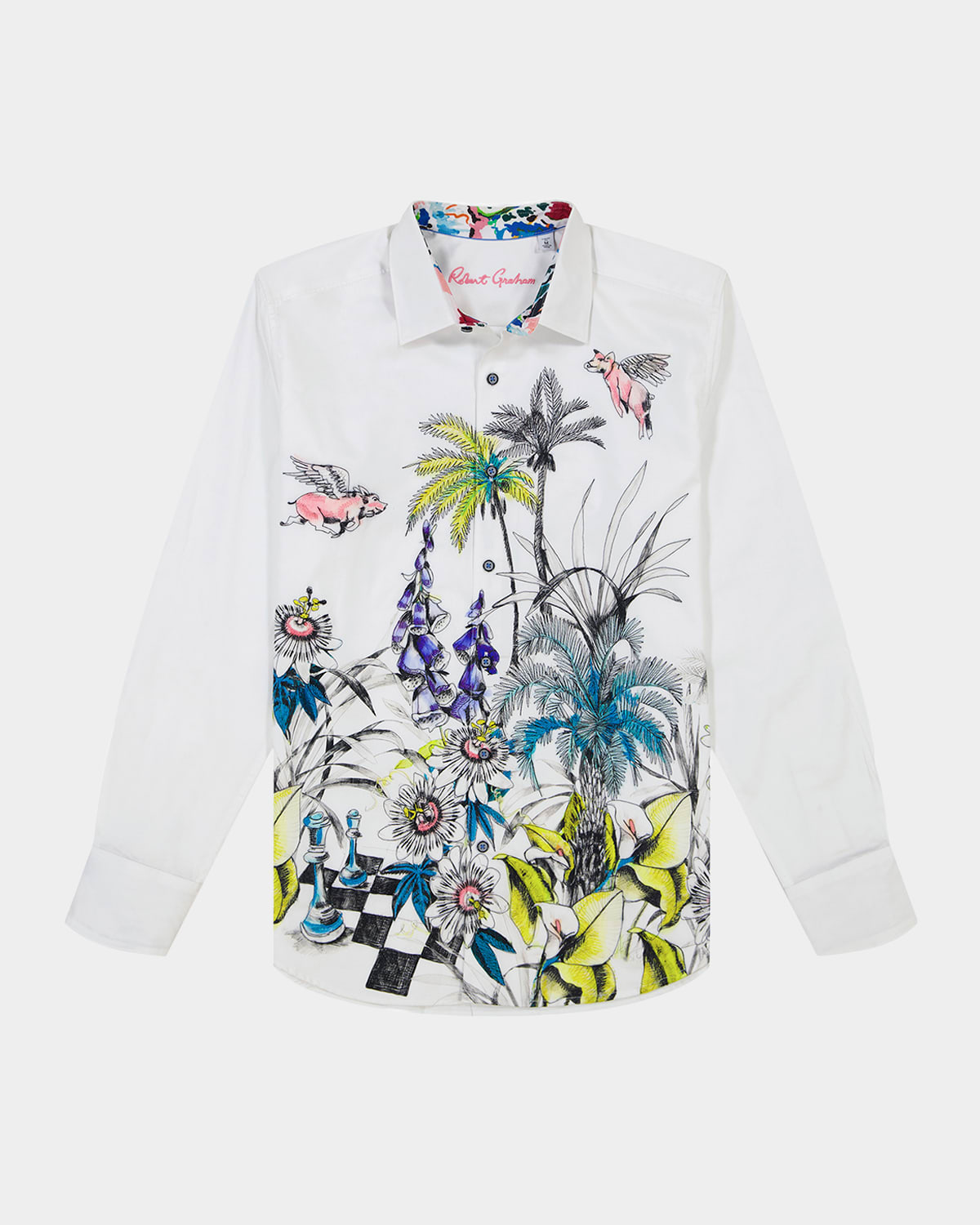 Shop Robert Graham Men's When Pigs Fly Sport Shirt In White