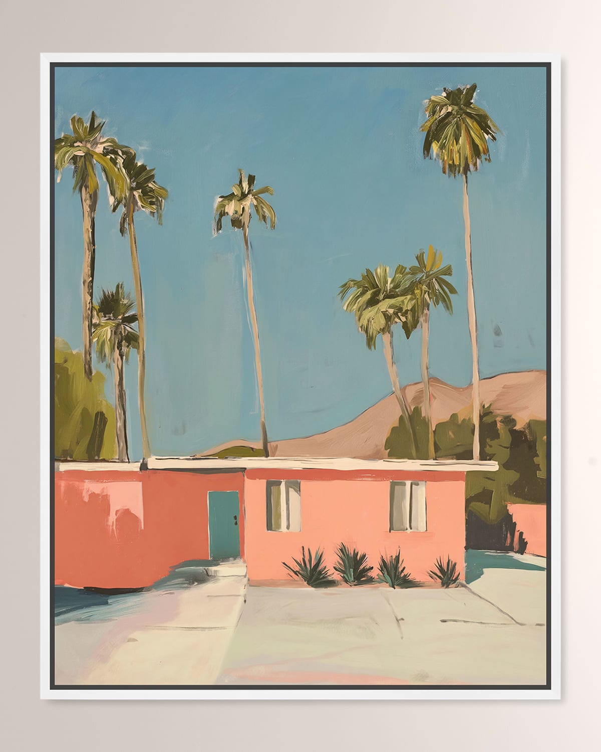 The Oliver Gal Artist Co. House Among Palms Framed Art Print On Acrylic