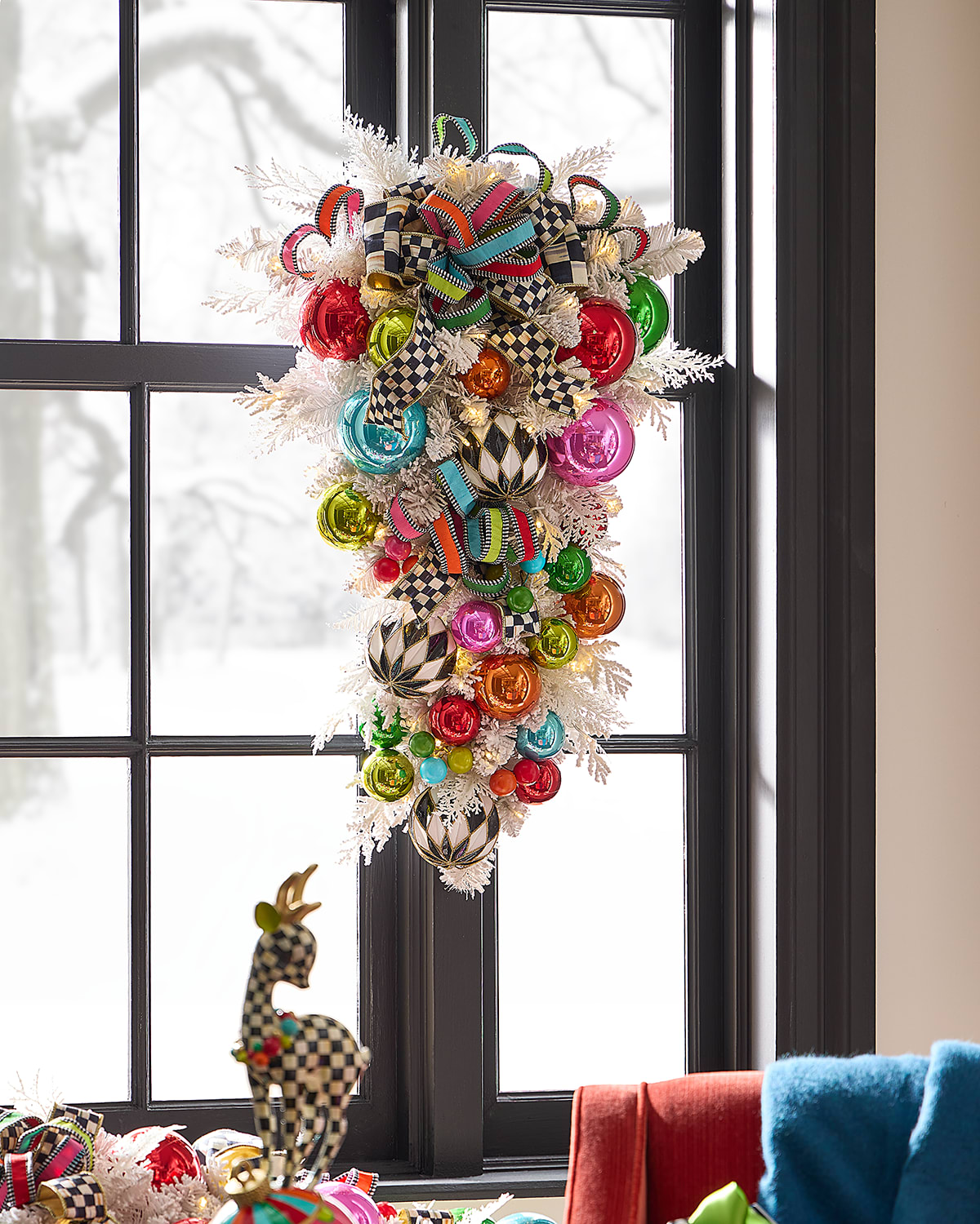 Mackenzie-childs Confetti Christmas Swag In Multi