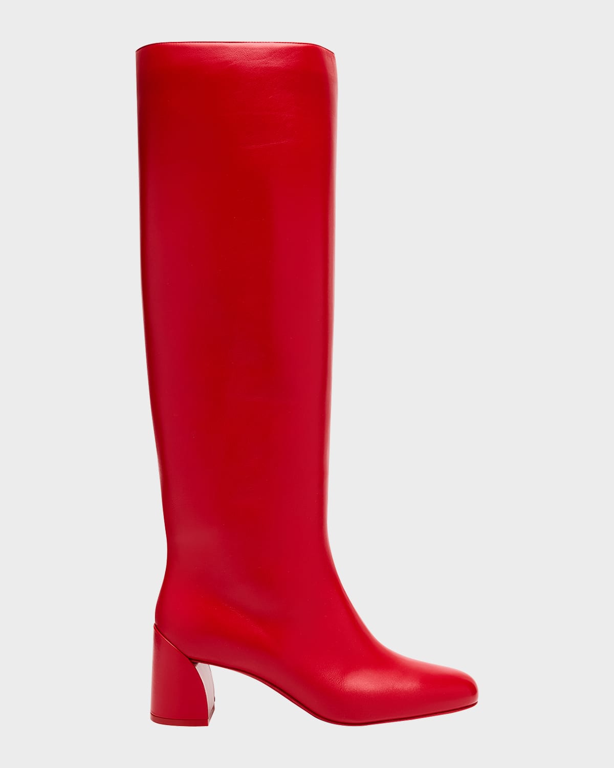 Christian Louboutin Janitta Leather Knee-high Red Sole Boots